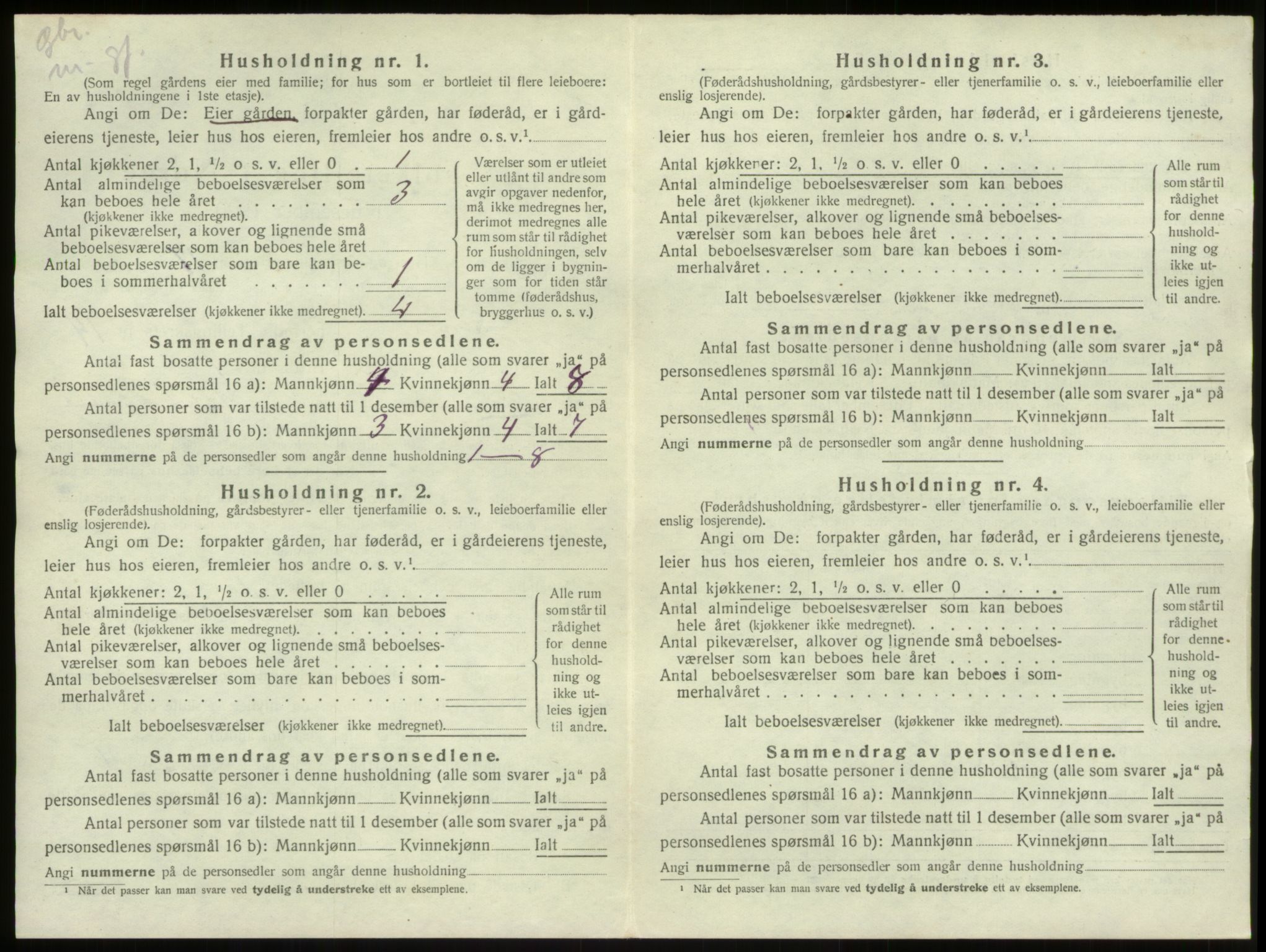 SAB, 1920 census for Stryn, 1920, p. 883