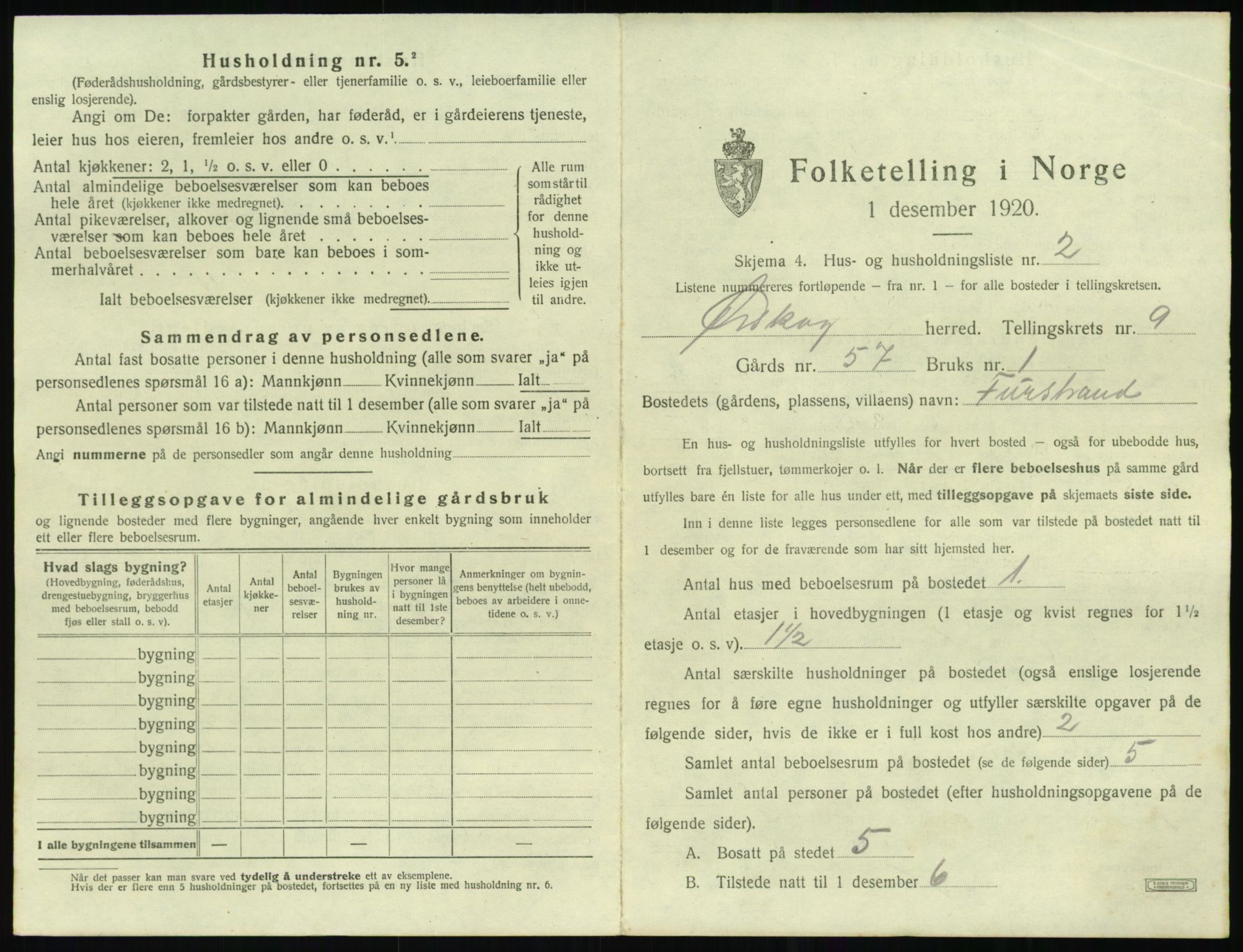 SAT, 1920 census for Ørskog, 1920, p. 712