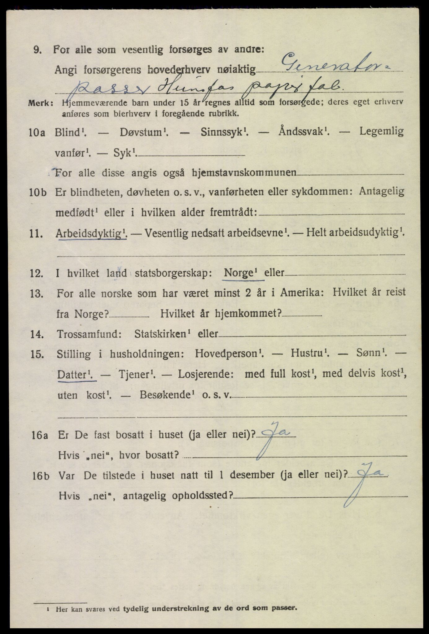 SAK, 1920 census for Vennesla, 1920, p. 5515