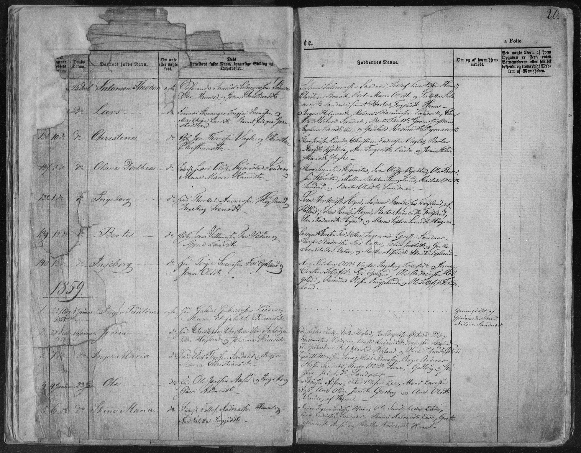 Høyland sokneprestkontor, SAST/A-101799/001/30BA/L0010: Parish register (official) no. A 9.1, 1857-1877, p. 20