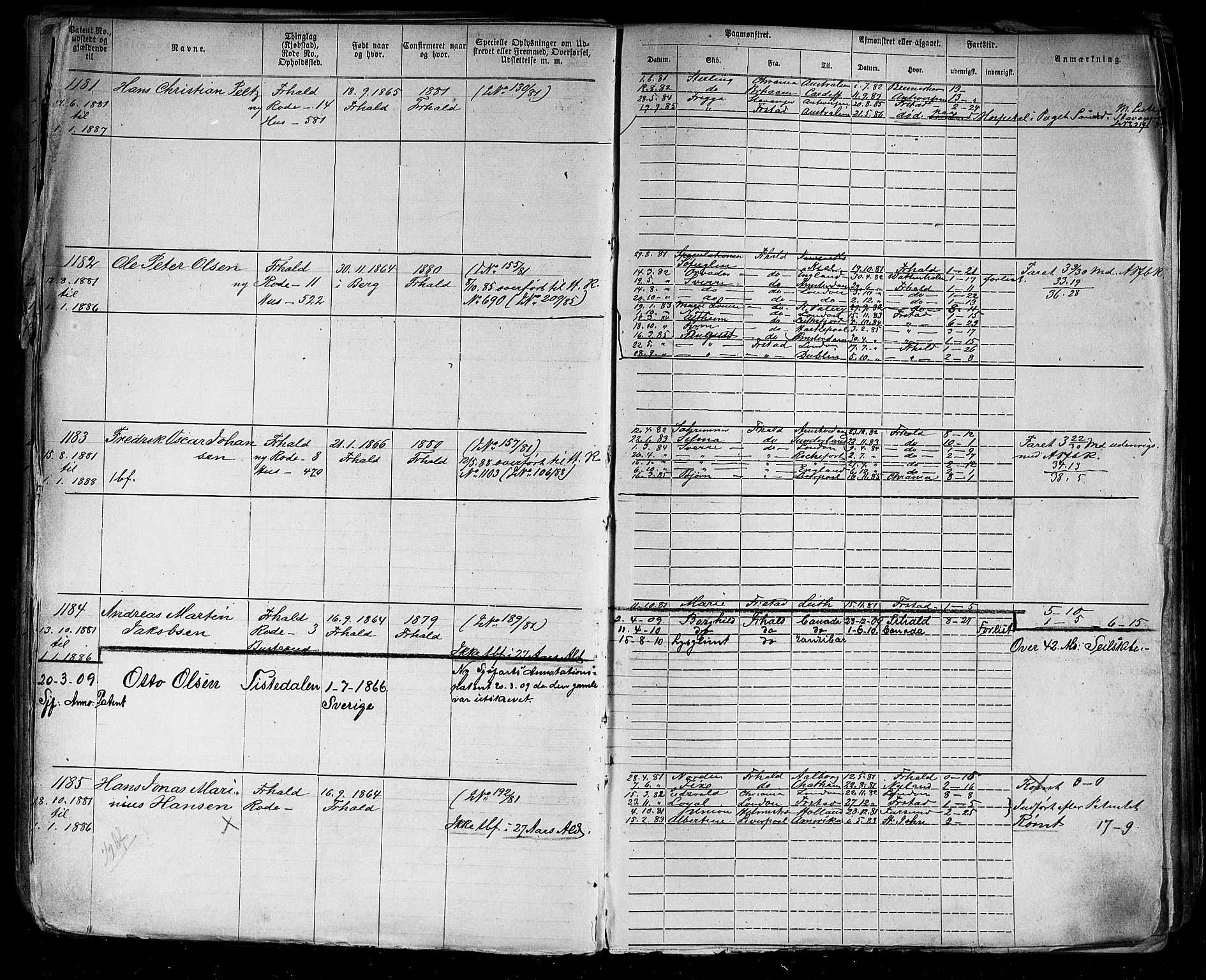 Halden mønstringskontor, AV/SAO-A-10569a/F/Fc/Fca/L0003: Annotasjonsrulle, 1875-1910, p. 46