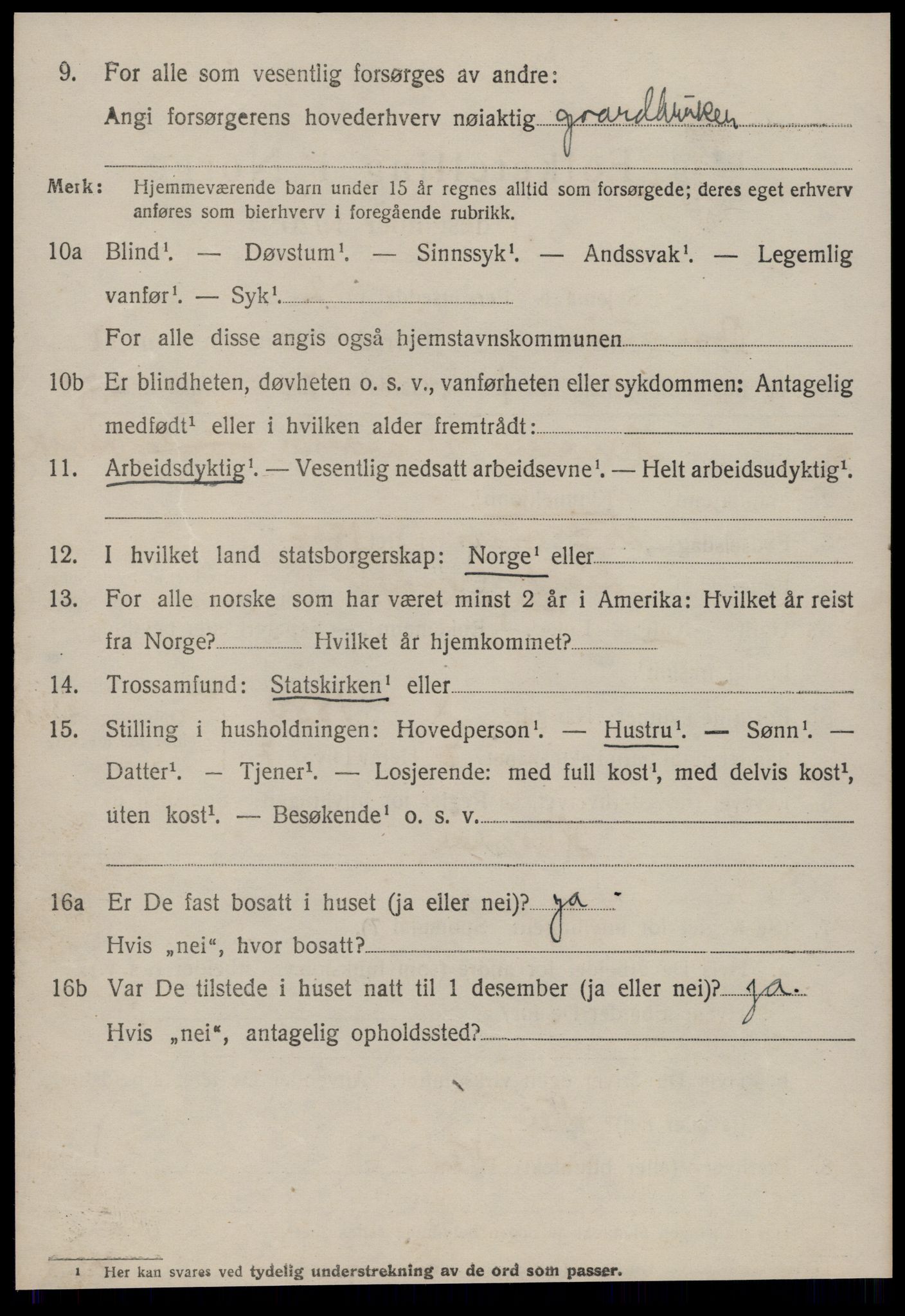 SAT, 1920 census for Borgund, 1920, p. 12543