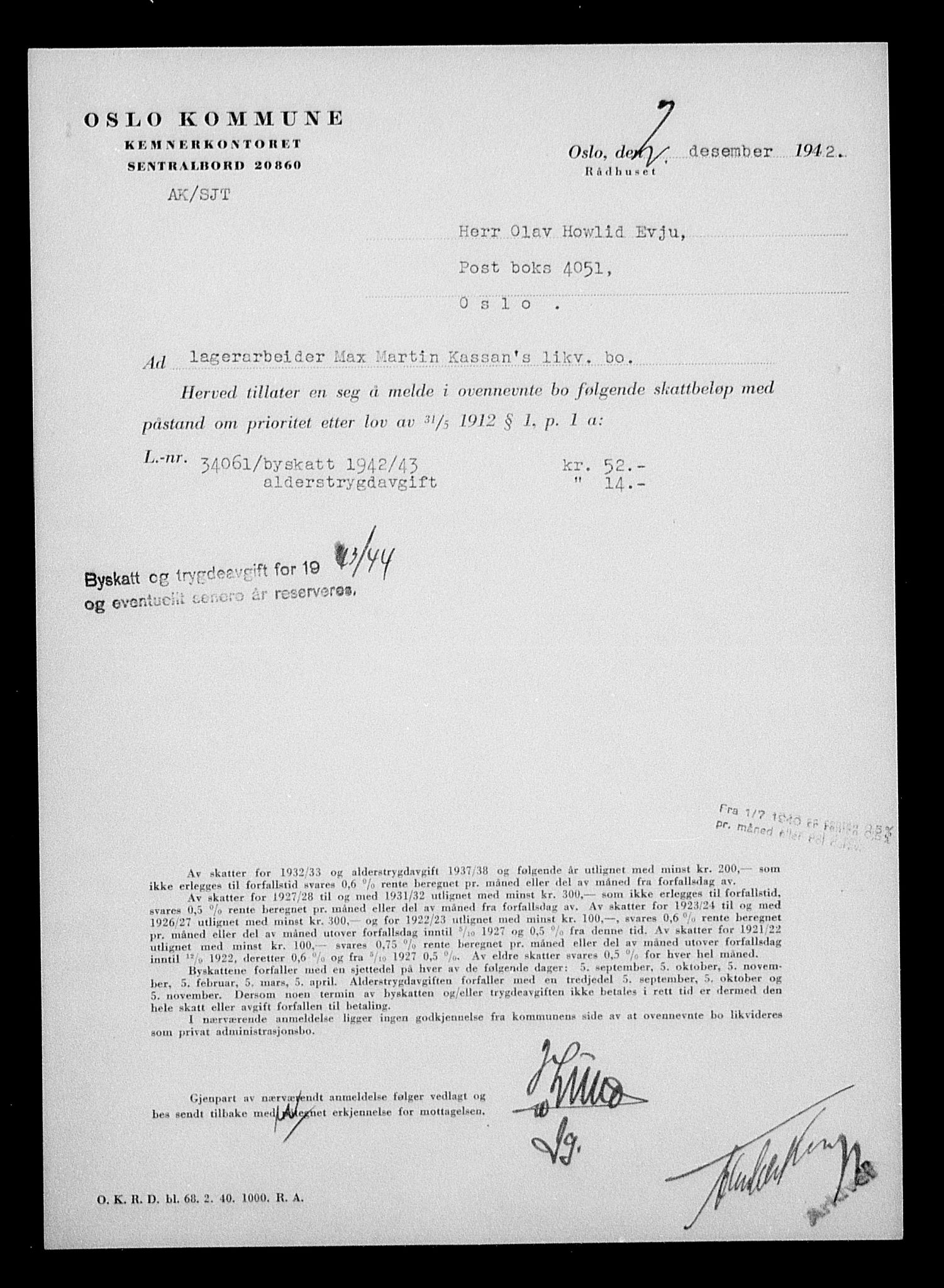 Justisdepartementet, Tilbakeføringskontoret for inndratte formuer, AV/RA-S-1564/H/Hc/Hcc/L0950: --, 1945-1947, p. 40