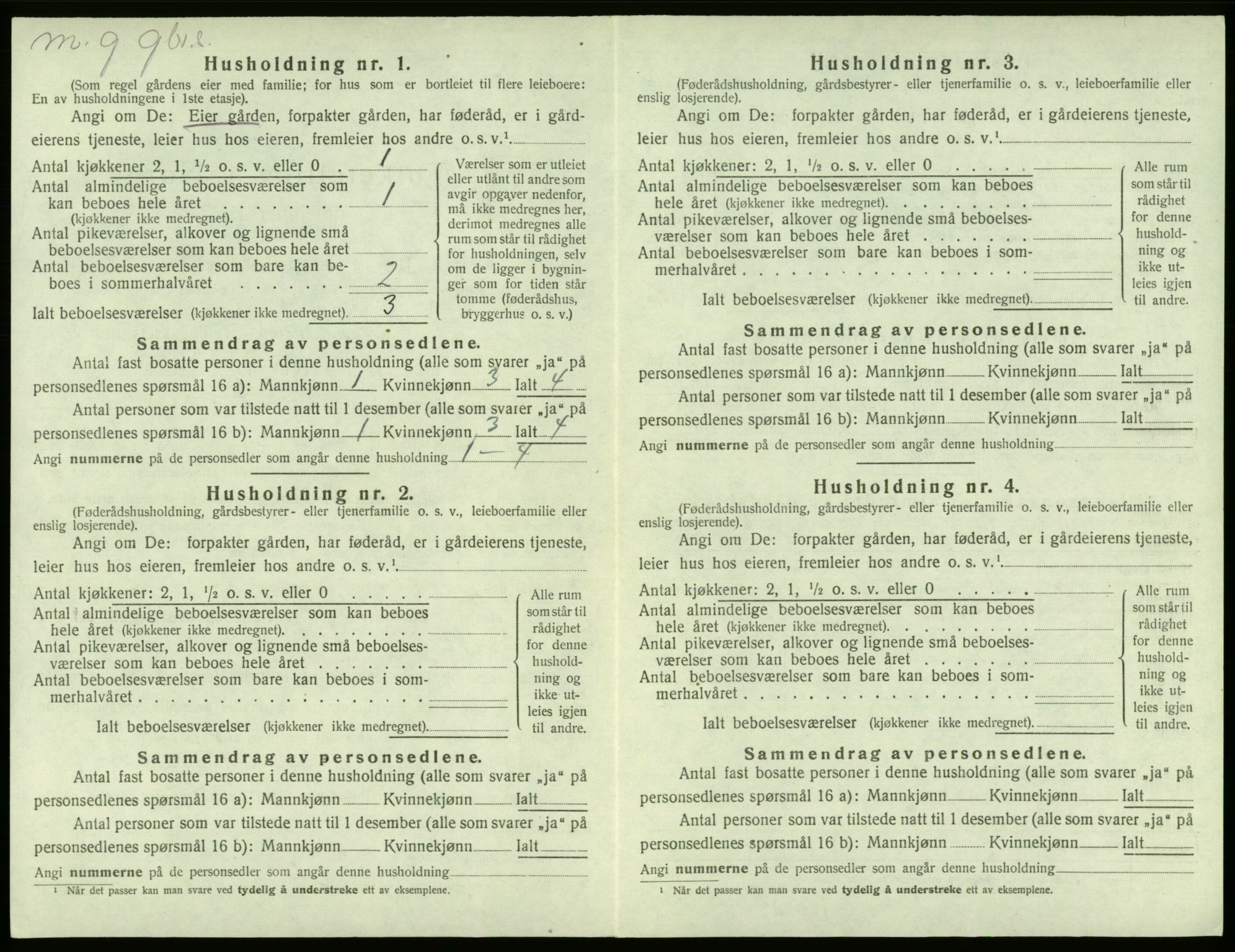 SAB, 1920 census for Sund, 1920, p. 275