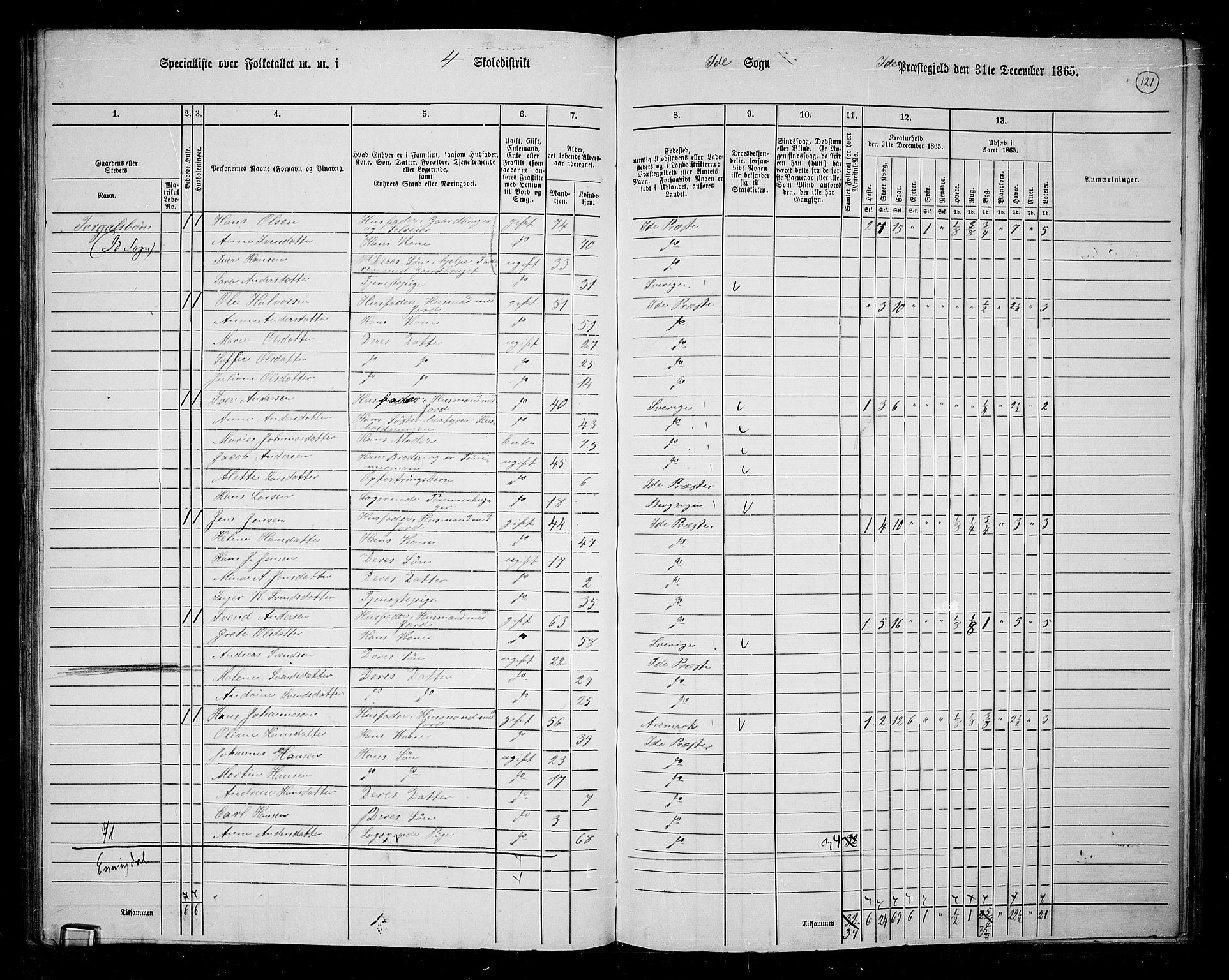 RA, 1865 census for Idd, 1865, p. 110