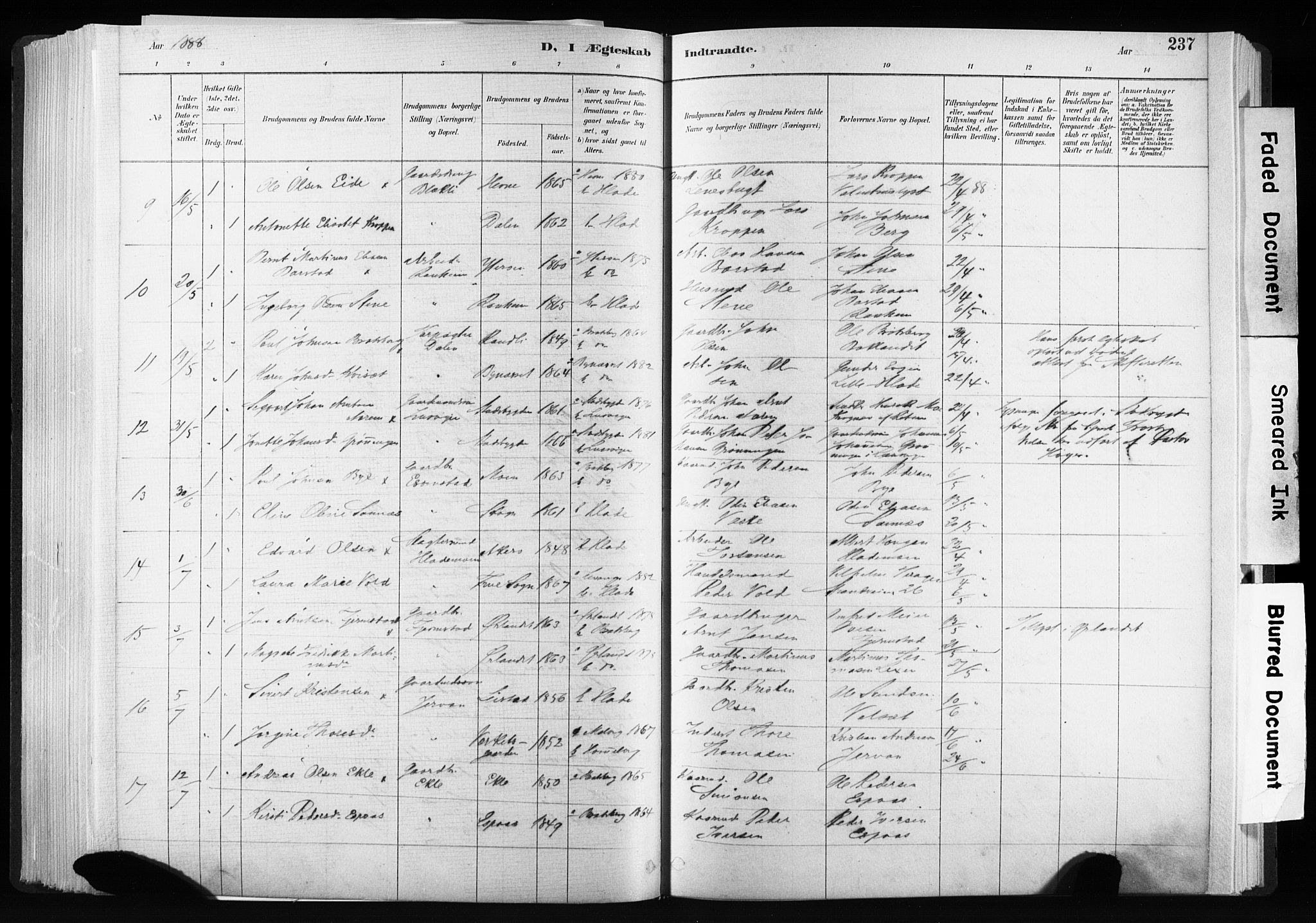 Ministerialprotokoller, klokkerbøker og fødselsregistre - Sør-Trøndelag, SAT/A-1456/606/L0300: Parish register (official) no. 606A15, 1886-1893, p. 237