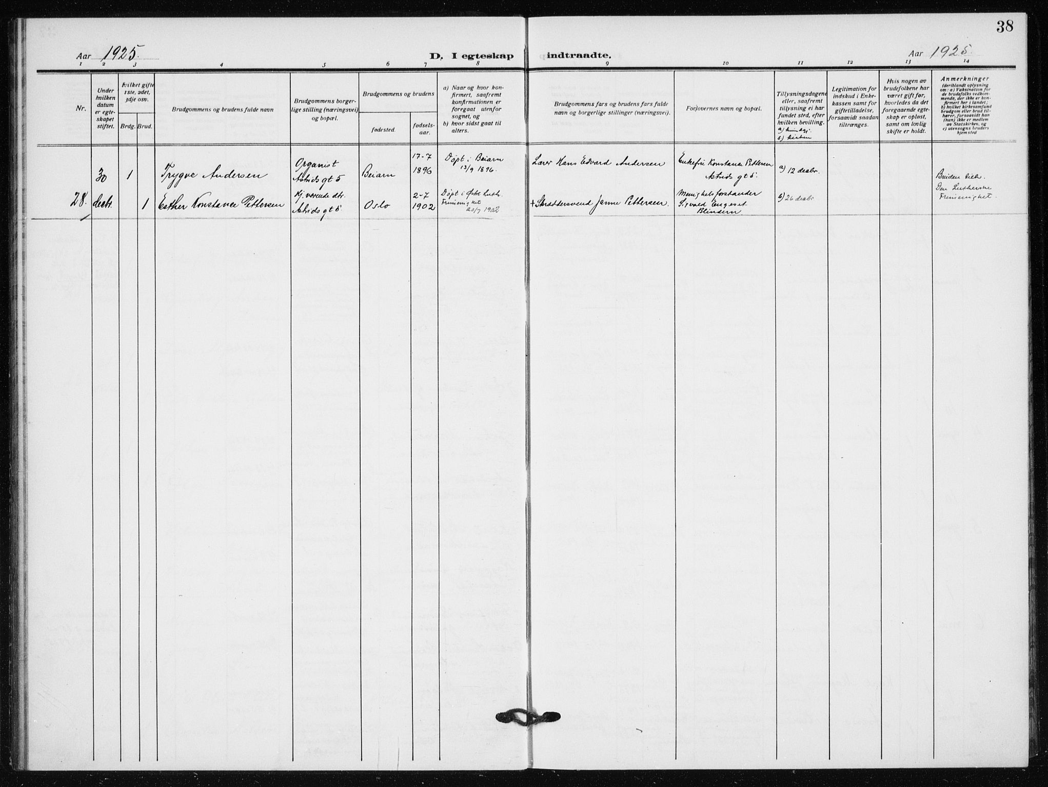 Hauge prestekontor Kirkebøker, AV/SAO-A-10849/F/Fa/L0003: Parish register (official) no. 3, 1917-1938, p. 38
