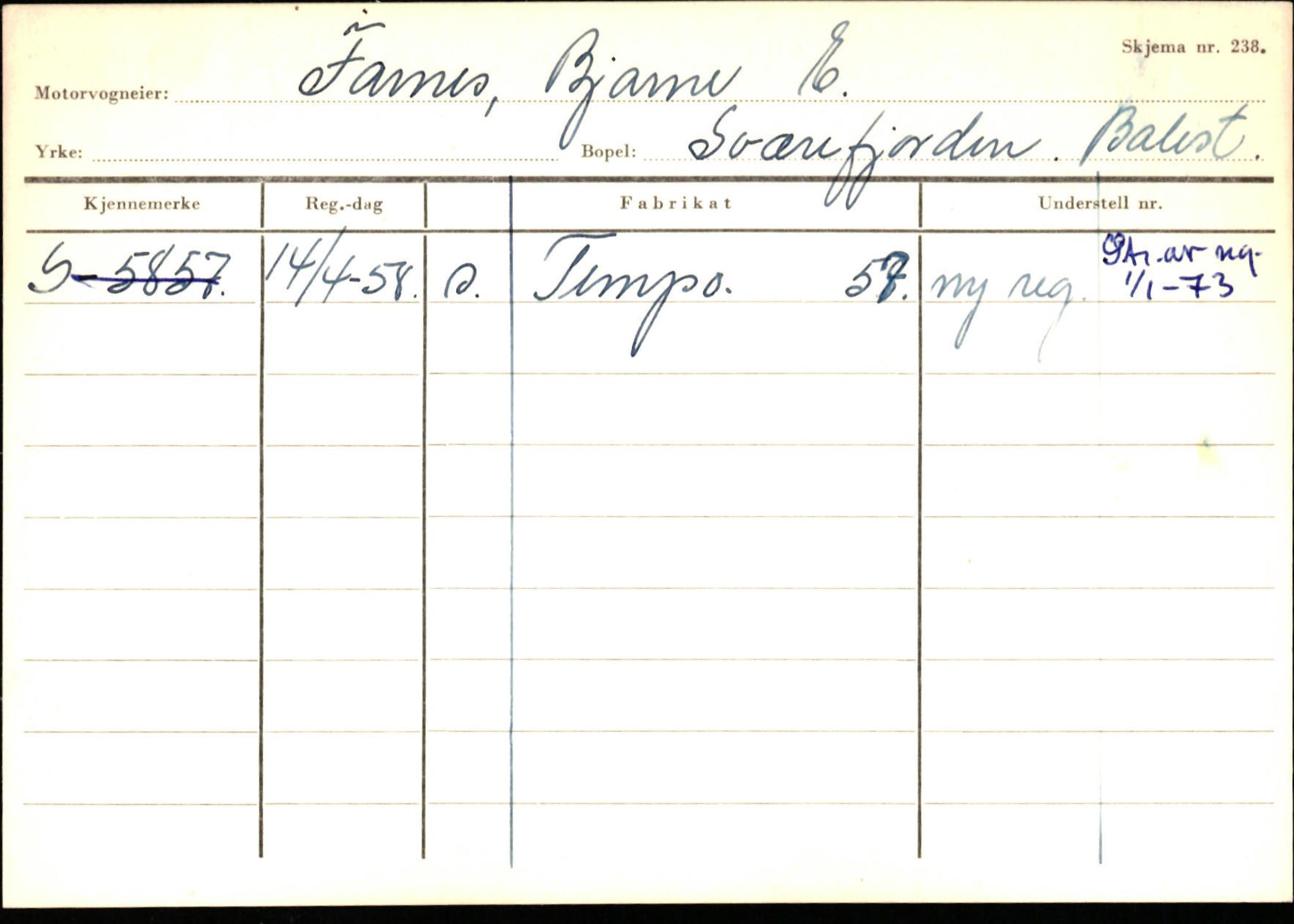 Statens vegvesen, Sogn og Fjordane vegkontor, AV/SAB-A-5301/4/F/L0132: Eigarregister Askvoll A-Å. Balestrand A-Å, 1945-1975, p. 1700