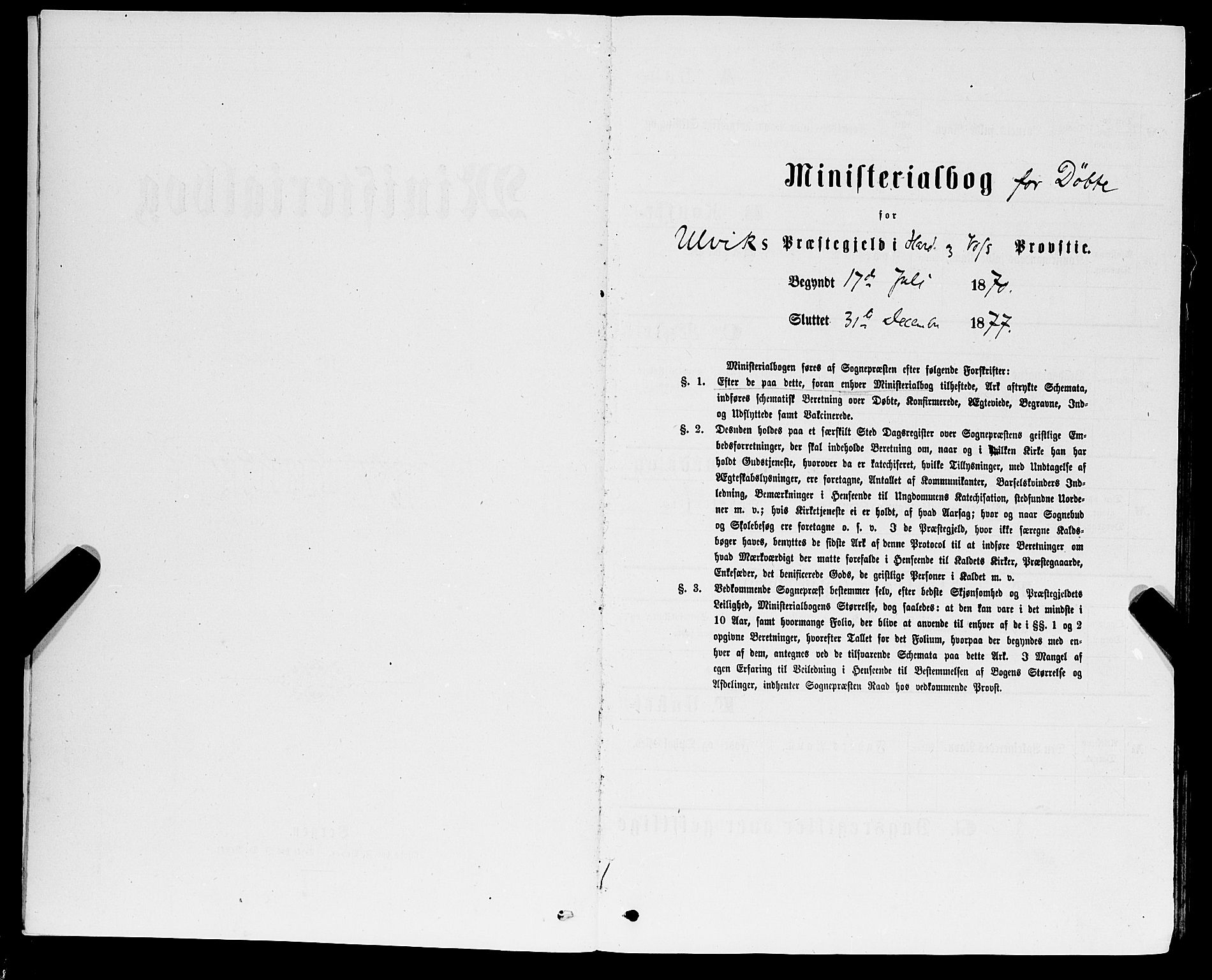 Ulvik sokneprestembete, SAB/A-78801/H/Haa: Parish register (official) no. A 16, 1870-1878