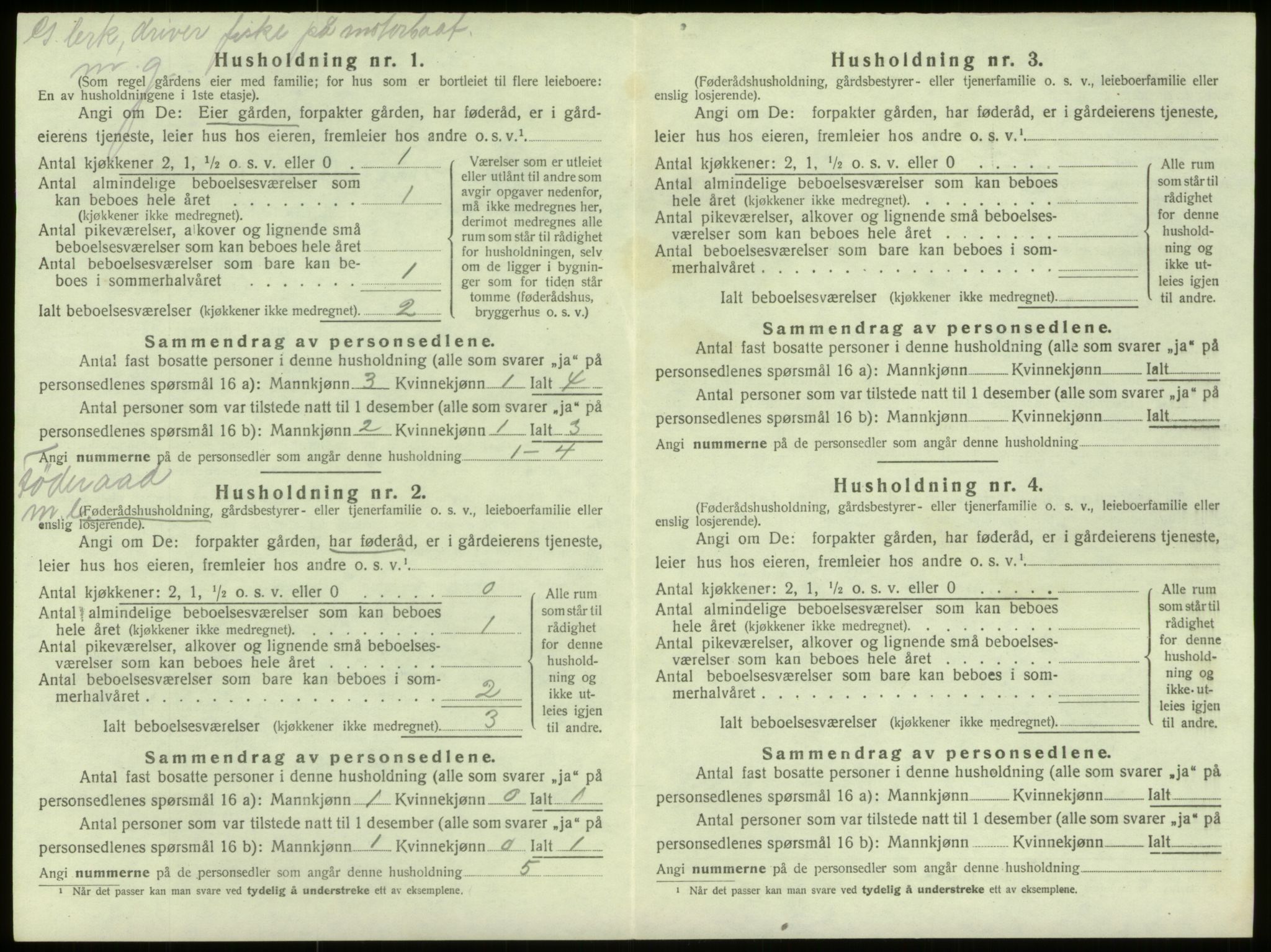 SAB, 1920 census for Selje, 1920, p. 543