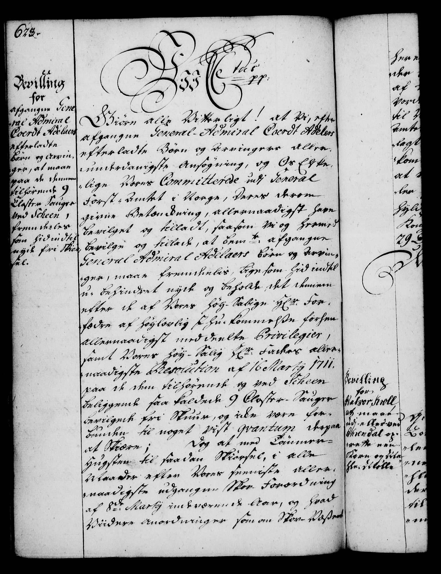 Rentekammeret, Kammerkanselliet, RA/EA-3111/G/Gg/Gga/L0004: Norsk ekspedisjonsprotokoll med register (merket RK 53.4), 1734-1741, p. 623