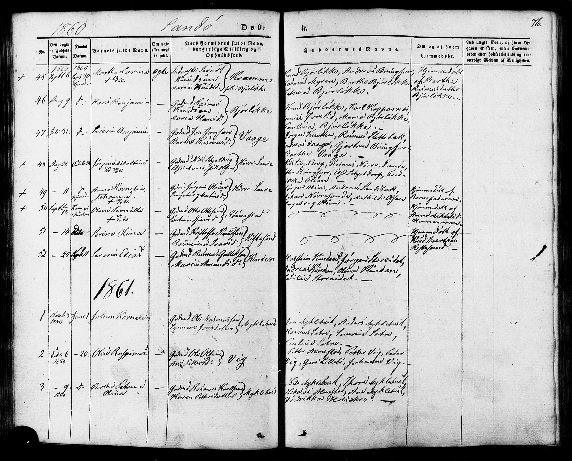 Ministerialprotokoller, klokkerbøker og fødselsregistre - Møre og Romsdal, AV/SAT-A-1454/503/L0034: Parish register (official) no. 503A02, 1841-1884, p. 76