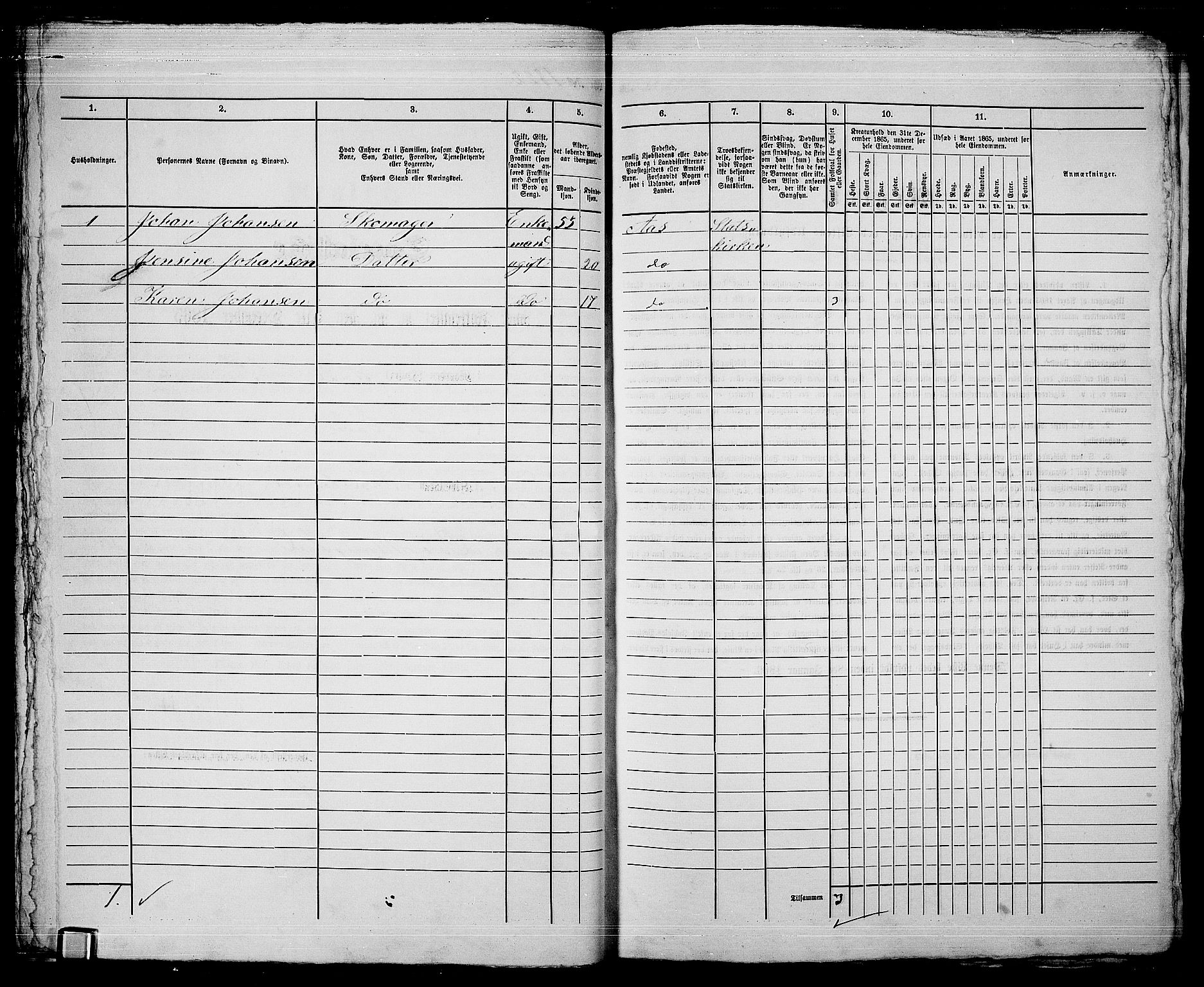 RA, 1865 census for Kristiania, 1865, p. 4099