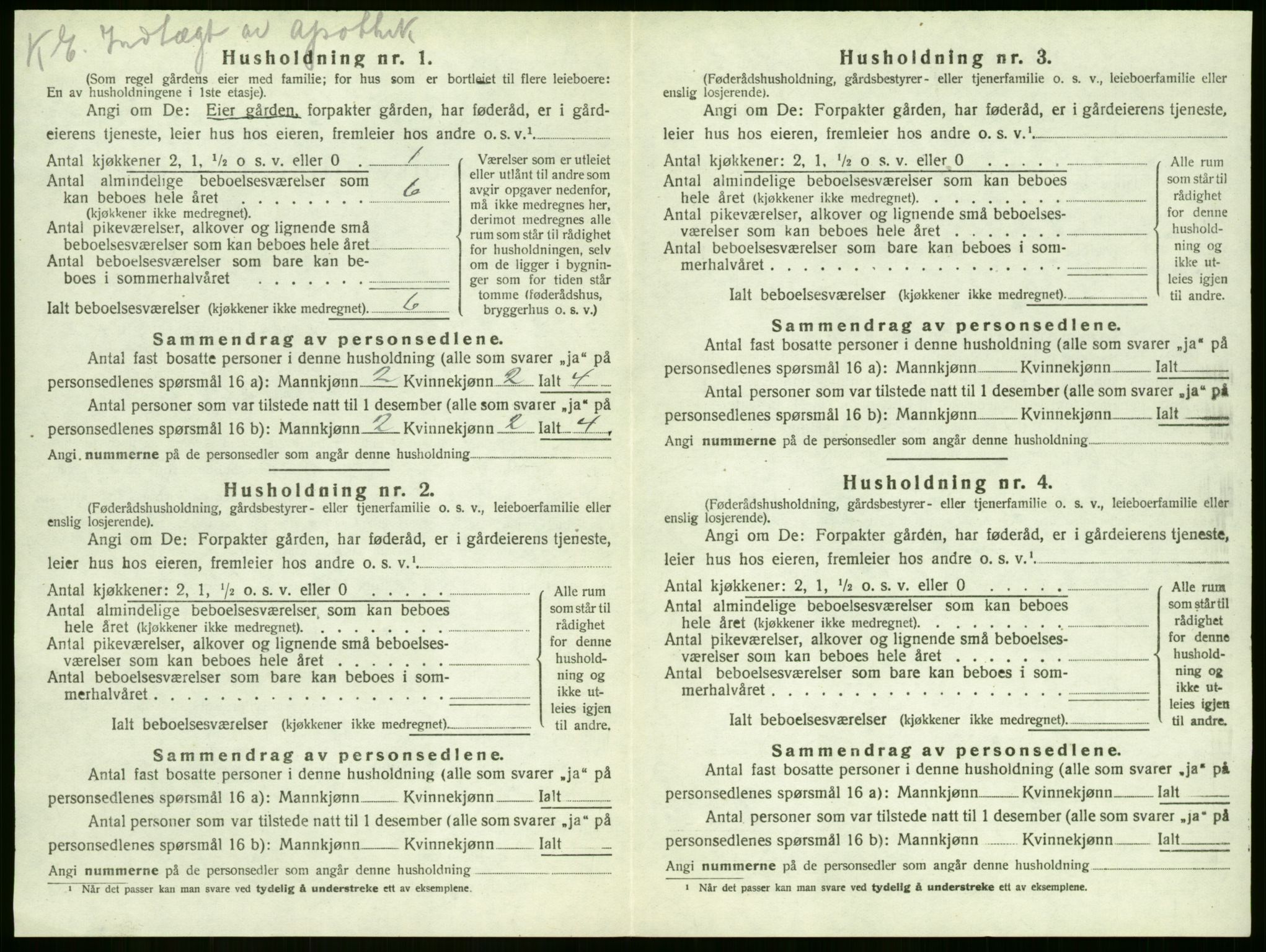 SAKO, 1920 census for Sandeherred, 1920, p. 1433