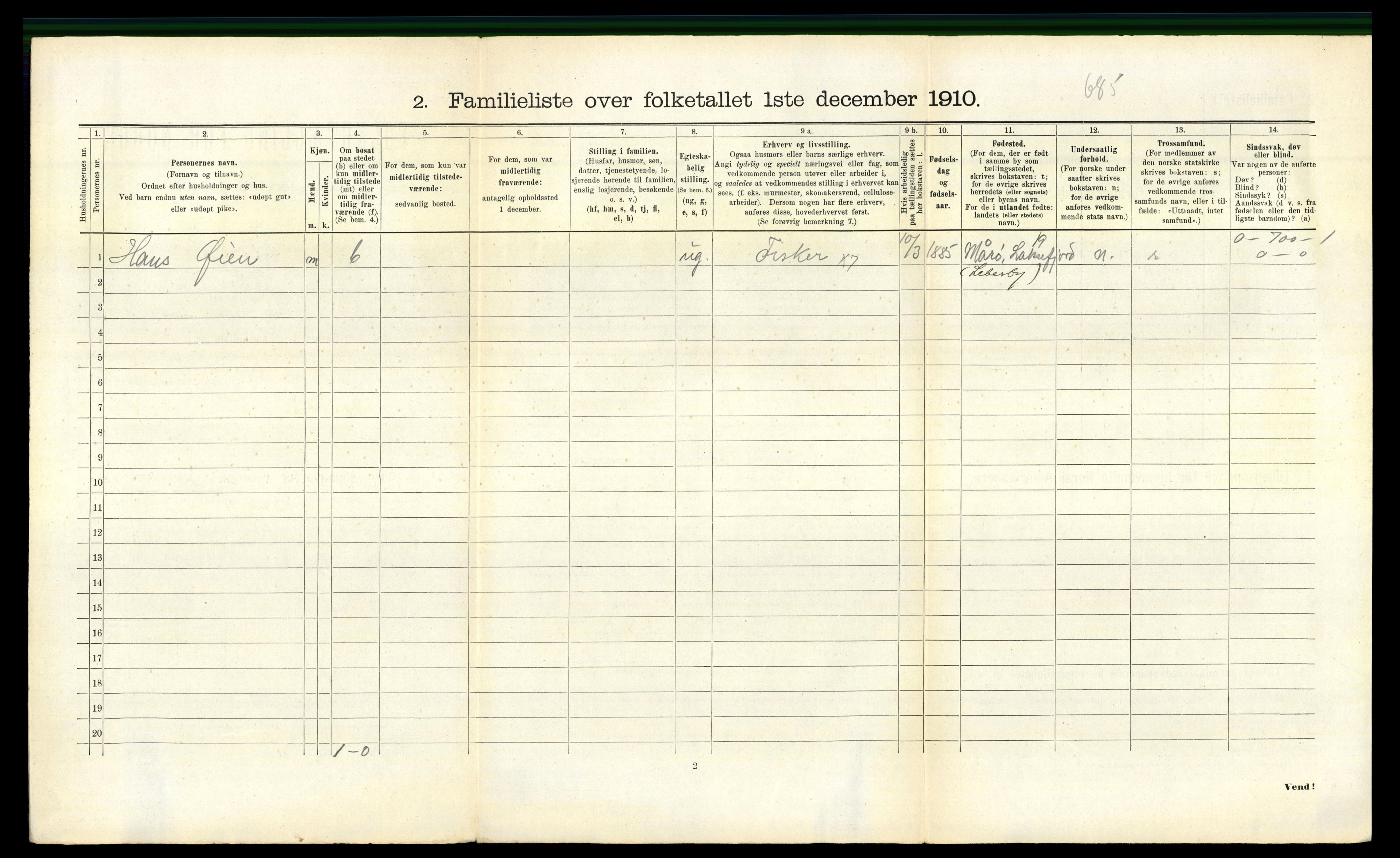 RA, 1910 census for Vardø, 1910, p. 507