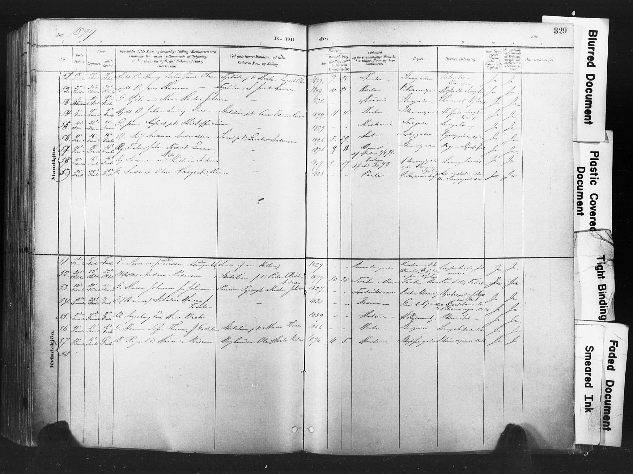 Horten kirkebøker, AV/SAKO-A-348/F/Fa/L0005: Parish register (official) no. 5, 1896-1904, p. 329