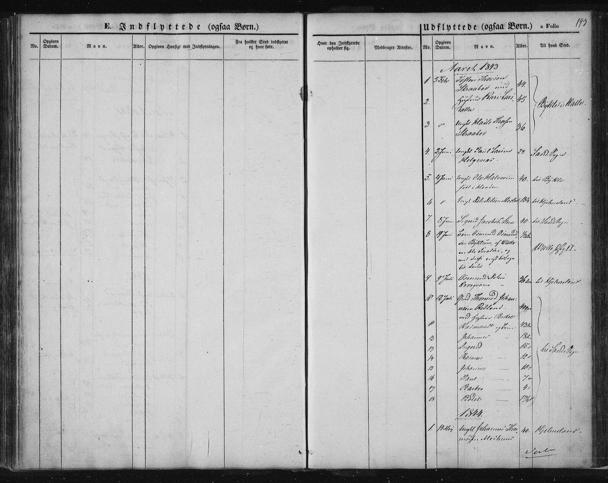 Suldal sokneprestkontor, SAST/A-101845/01/IV/L0008: Parish register (official) no. A 8, 1836-1853, p. 193