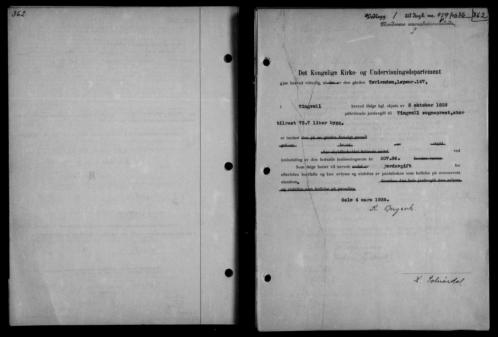 Nordmøre sorenskriveri, AV/SAT-A-4132/1/2/2Ca/L0087: Mortgage book no. 77, 1935-1936, Deed date: 06.03.1936