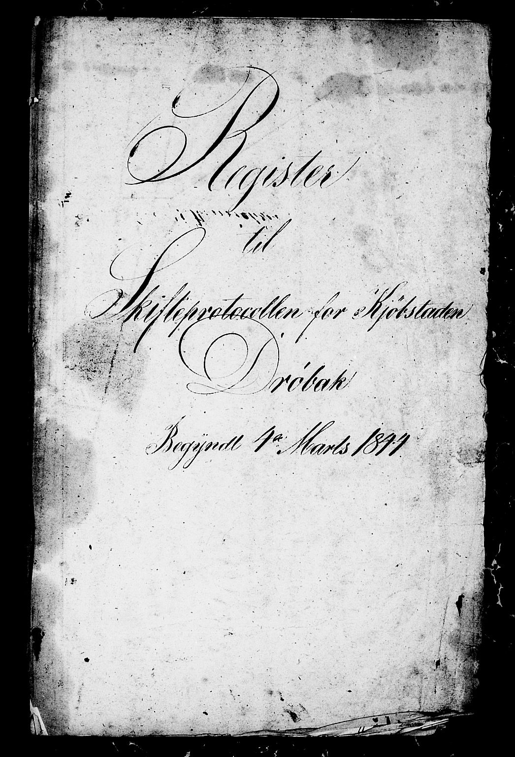 Drøbak byfogd, AV/SAO-A-10144/H/Hb/L0001: Skifteprotokoll, 1844-1868