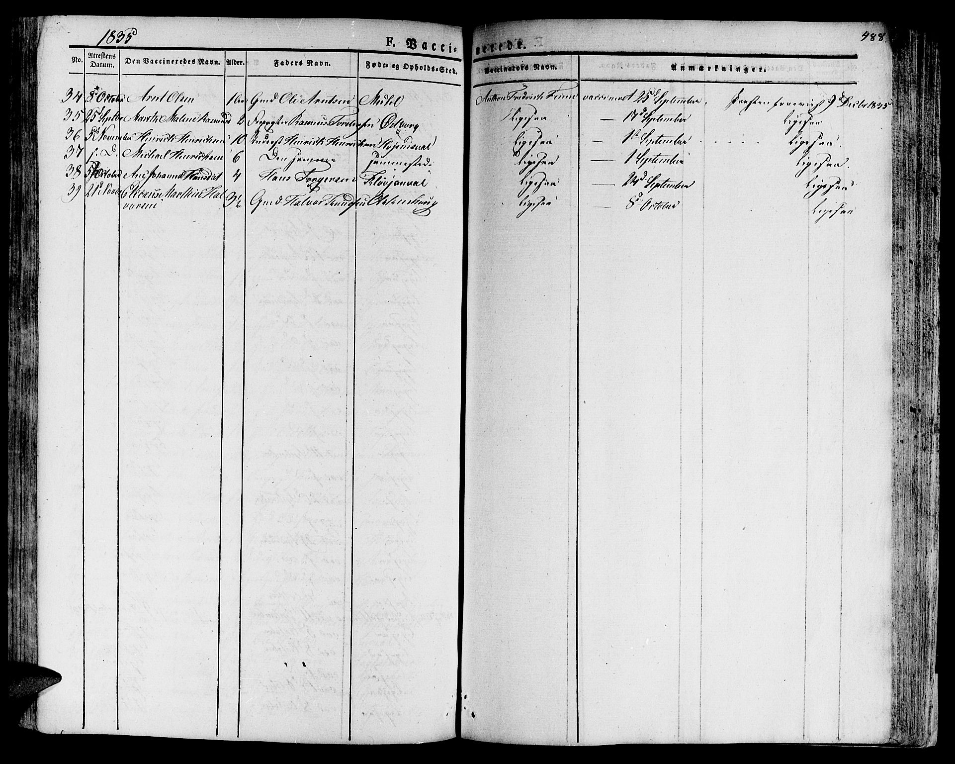 Ministerialprotokoller, klokkerbøker og fødselsregistre - Nord-Trøndelag, SAT/A-1458/717/L0152: Parish register (official) no. 717A05 /1, 1825-1836, p. 488