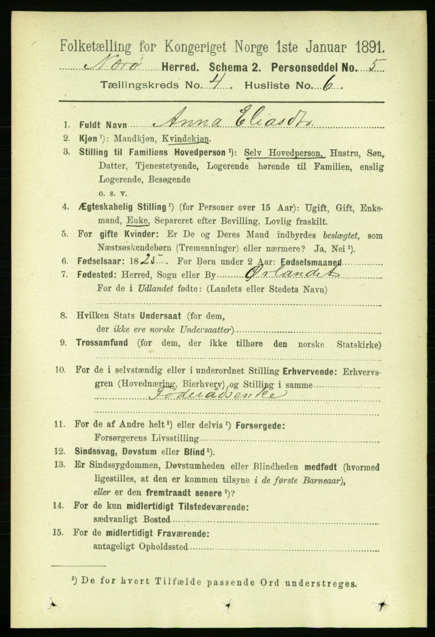 RA, 1891 census for 1751 Nærøy, 1891, p. 1909