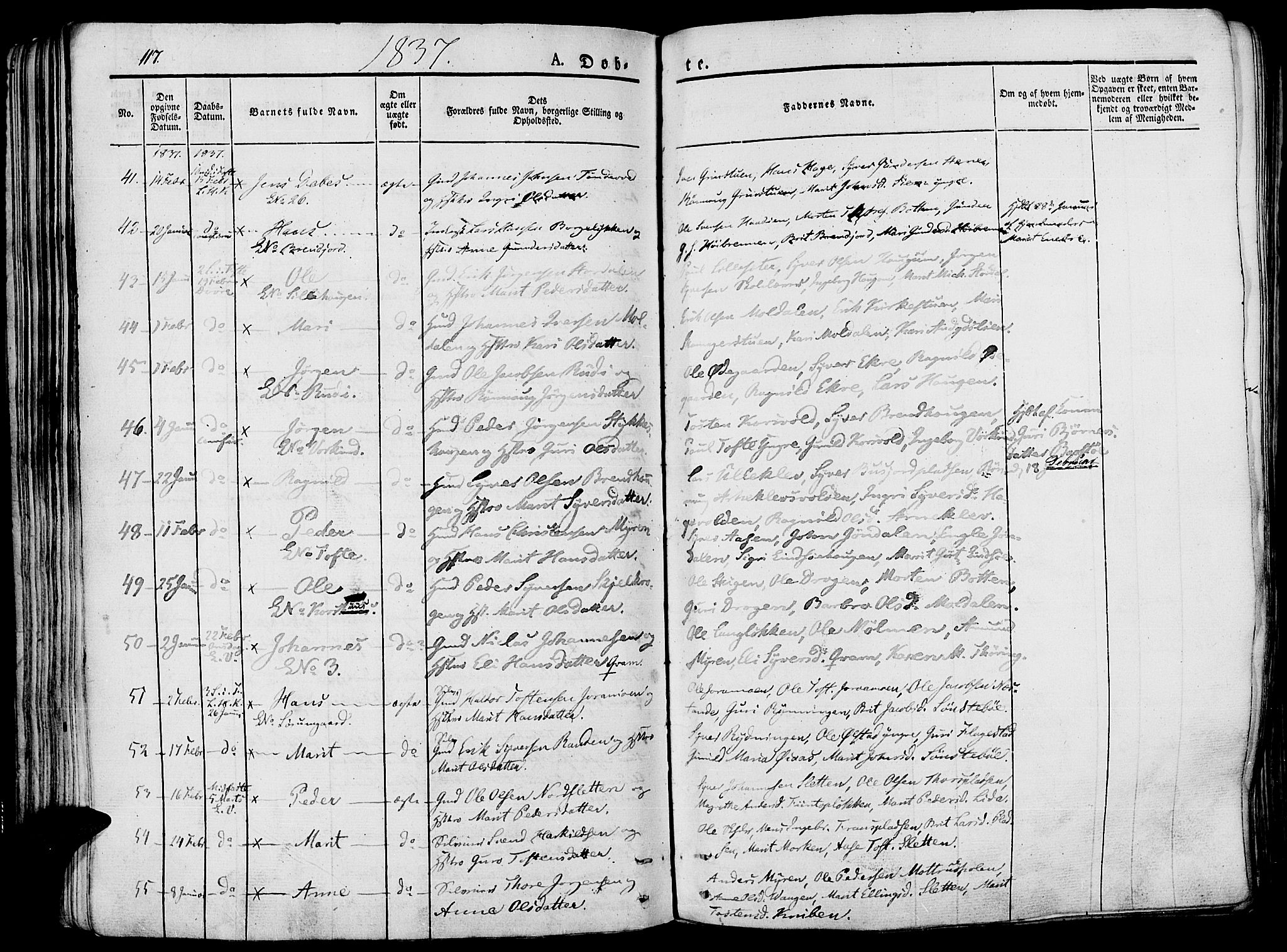 Lesja prestekontor, AV/SAH-PREST-068/H/Ha/Haa/L0005: Parish register (official) no. 5, 1830-1842, p. 117