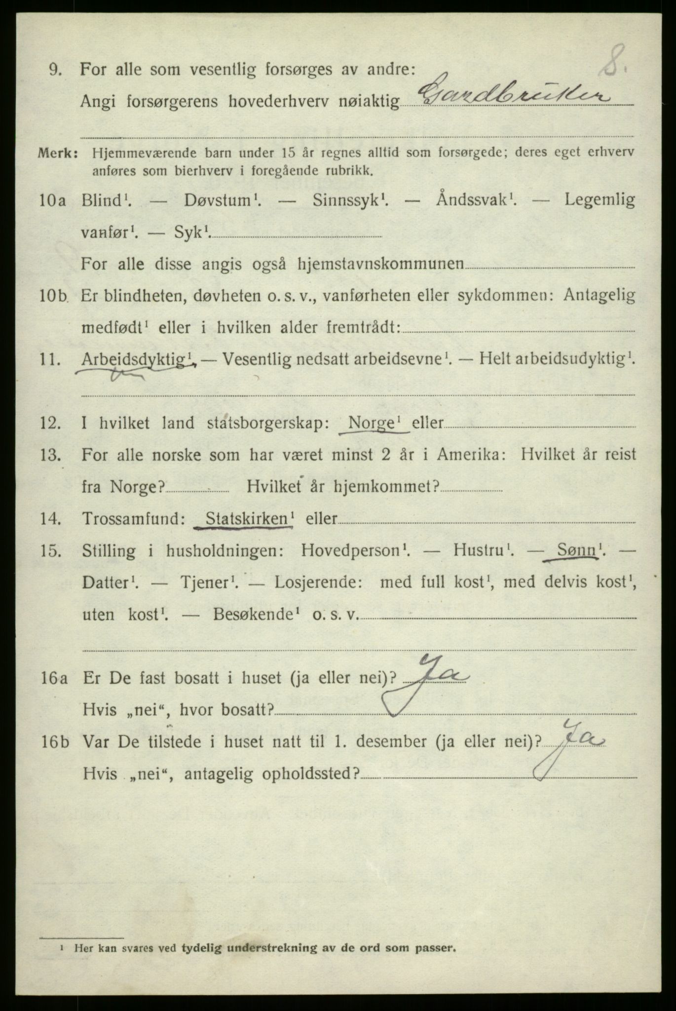 SAB, 1920 census for Innvik, 1920, p. 4096