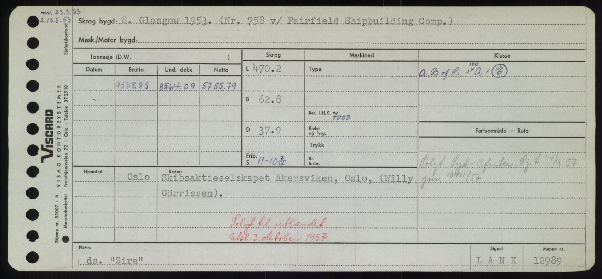 Sjøfartsdirektoratet med forløpere, Skipsmålingen, RA/S-1627/H/Hd/L0033: Fartøy, Sevi-Sjø, p. 225