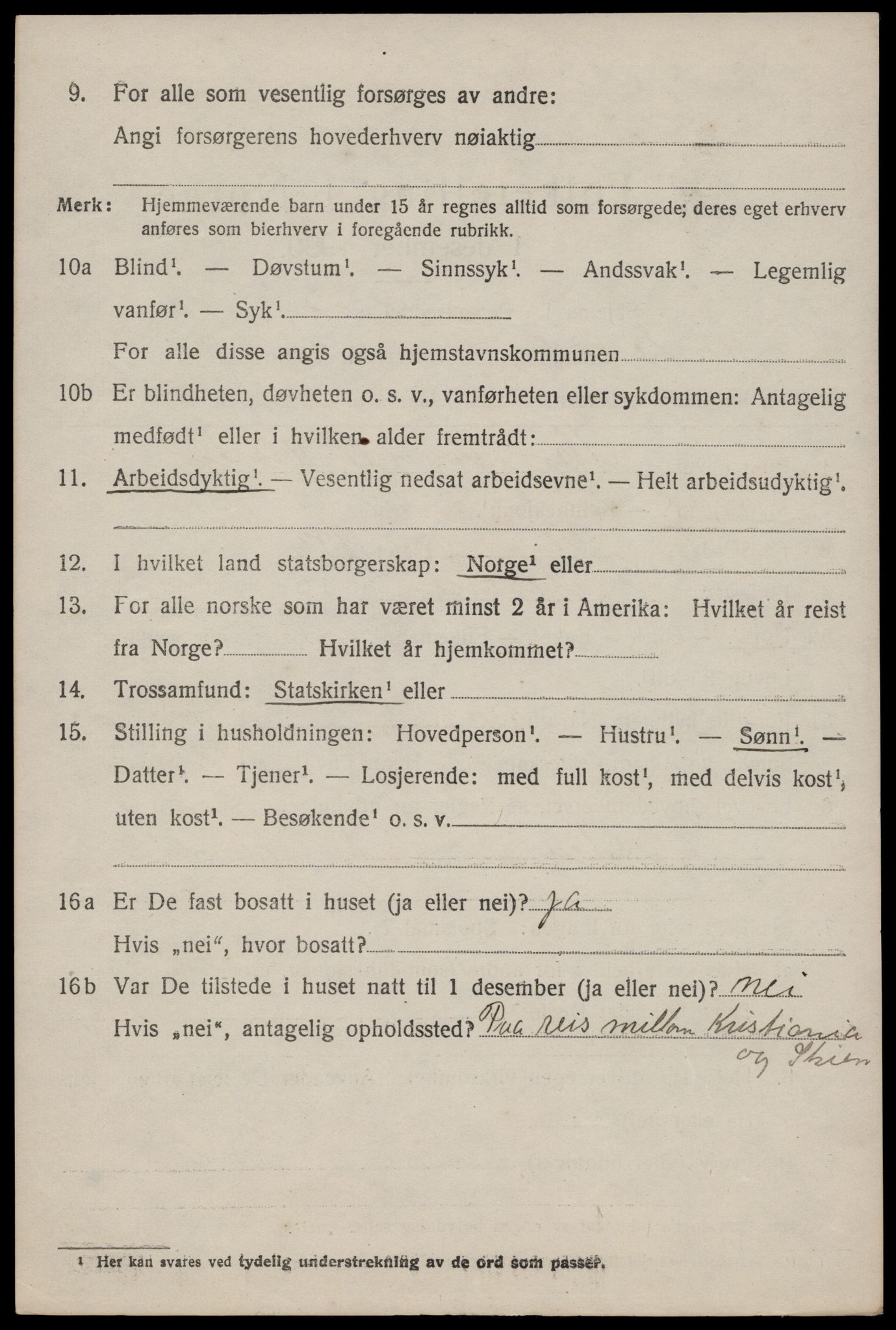 SAKO, 1920 census for Kviteseid, 1920, p. 4086