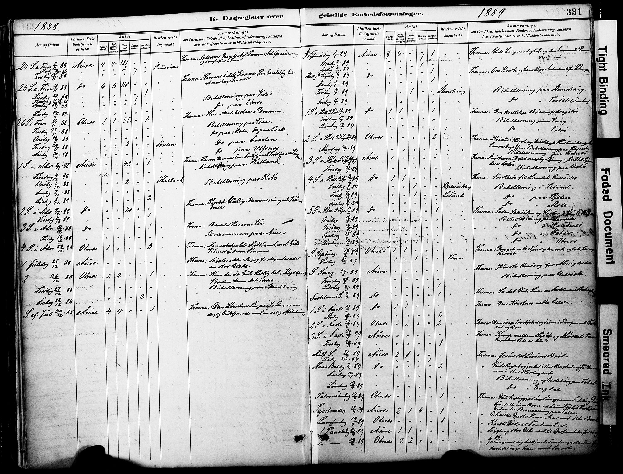 Ministerialprotokoller, klokkerbøker og fødselsregistre - Møre og Romsdal, AV/SAT-A-1454/578/L0907: Parish register (official) no. 578A06, 1887-1904, p. 331