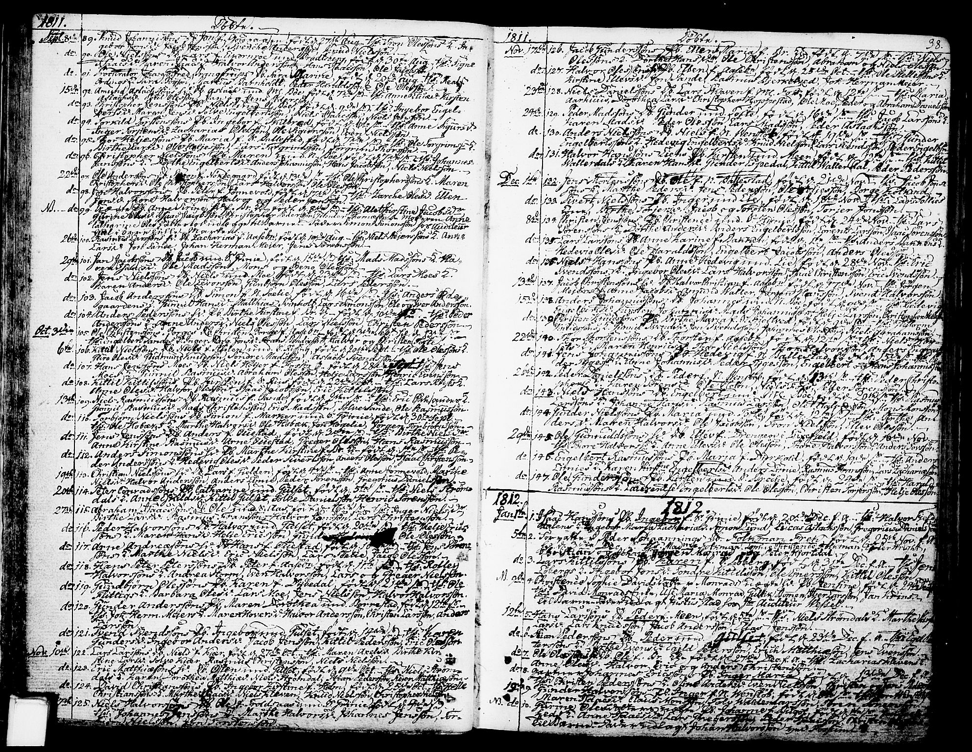 Gjerpen kirkebøker, SAKO/A-265/F/Fa/L0003: Parish register (official) no. I 3, 1796-1814, p. 38
