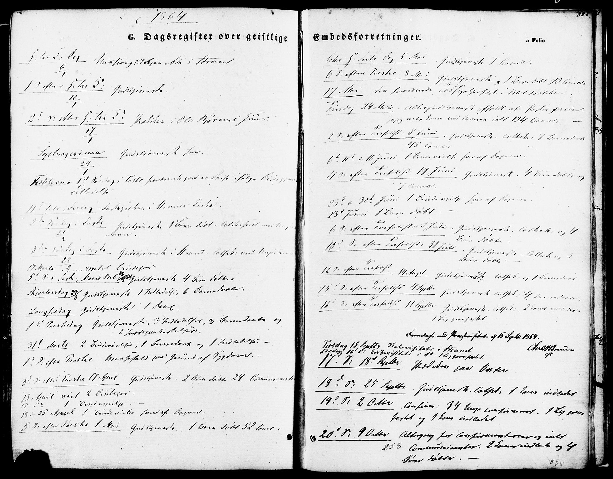 Strand sokneprestkontor, SAST/A-101828/H/Ha/Haa/L0007: Parish register (official) no. A 7, 1855-1881, p. 395