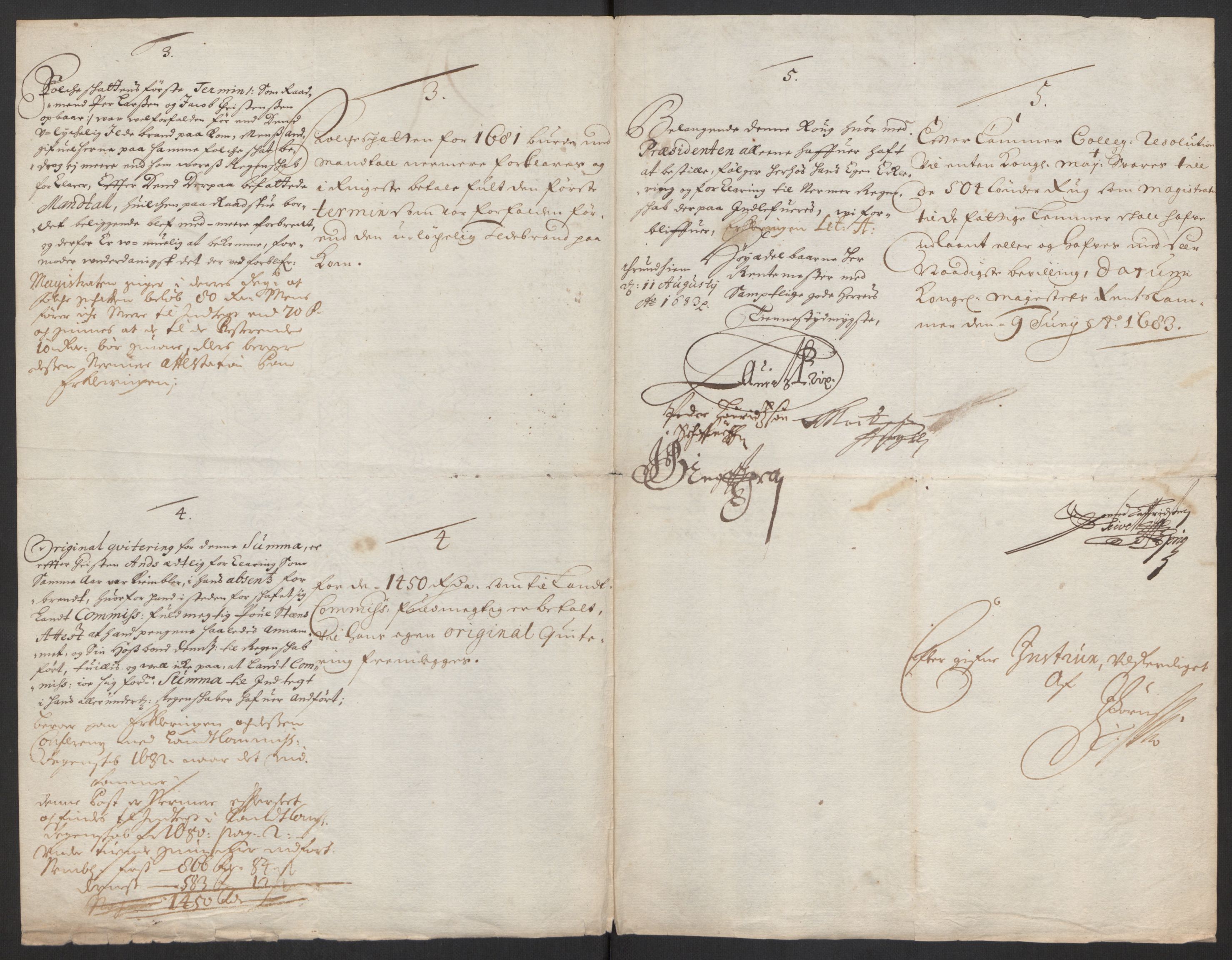 Rentekammeret inntil 1814, Reviderte regnskaper, Byregnskaper, AV/RA-EA-4066/R/Rs/L0504: [S1] Kontribusjonsregnskap, 1631-1684, p. 339