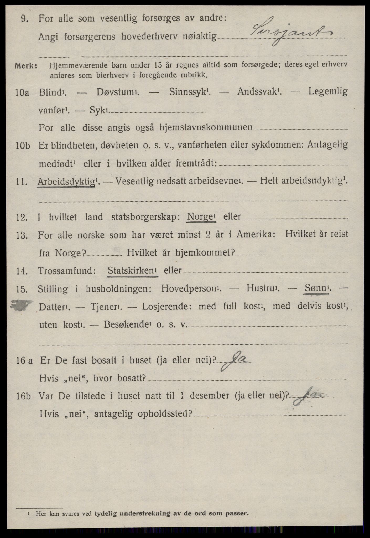 SAT, 1920 census for Brattvær, 1920, p. 1647