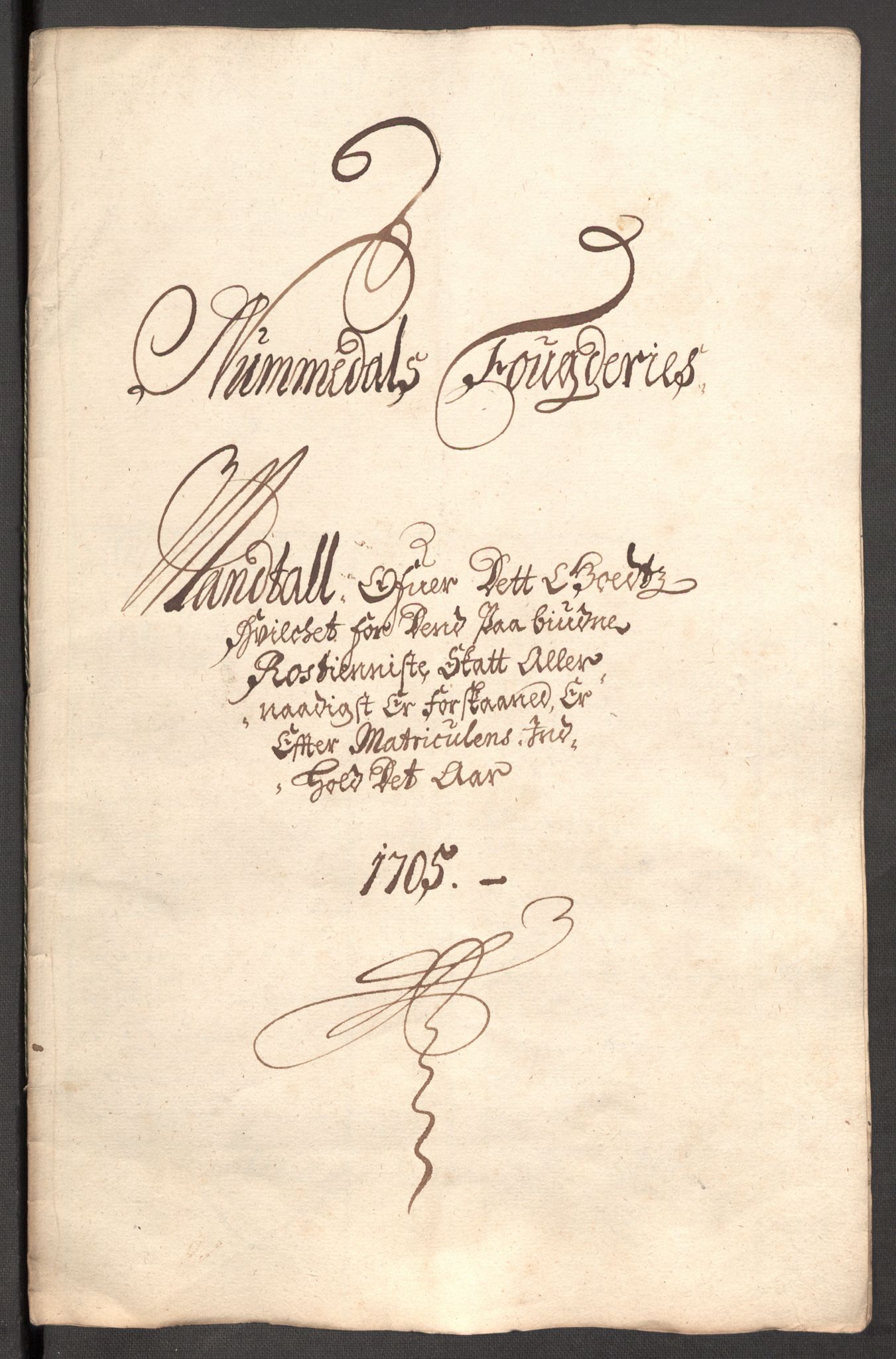 Rentekammeret inntil 1814, Reviderte regnskaper, Fogderegnskap, AV/RA-EA-4092/R64/L4429: Fogderegnskap Namdal, 1705-1706, p. 196