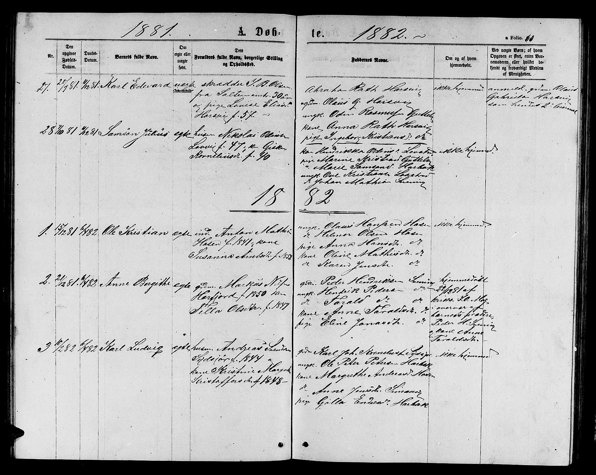 Ministerialprotokoller, klokkerbøker og fødselsregistre - Sør-Trøndelag, SAT/A-1456/656/L0695: Parish register (copy) no. 656C01, 1867-1889, p. 60