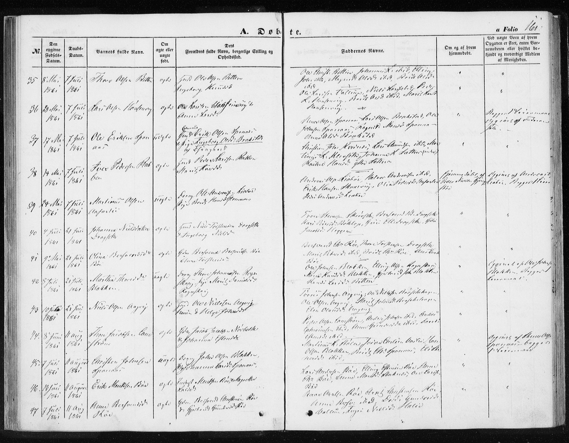 Ministerialprotokoller, klokkerbøker og fødselsregistre - Møre og Romsdal, SAT/A-1454/576/L0883: Parish register (official) no. 576A01, 1849-1865, p. 161