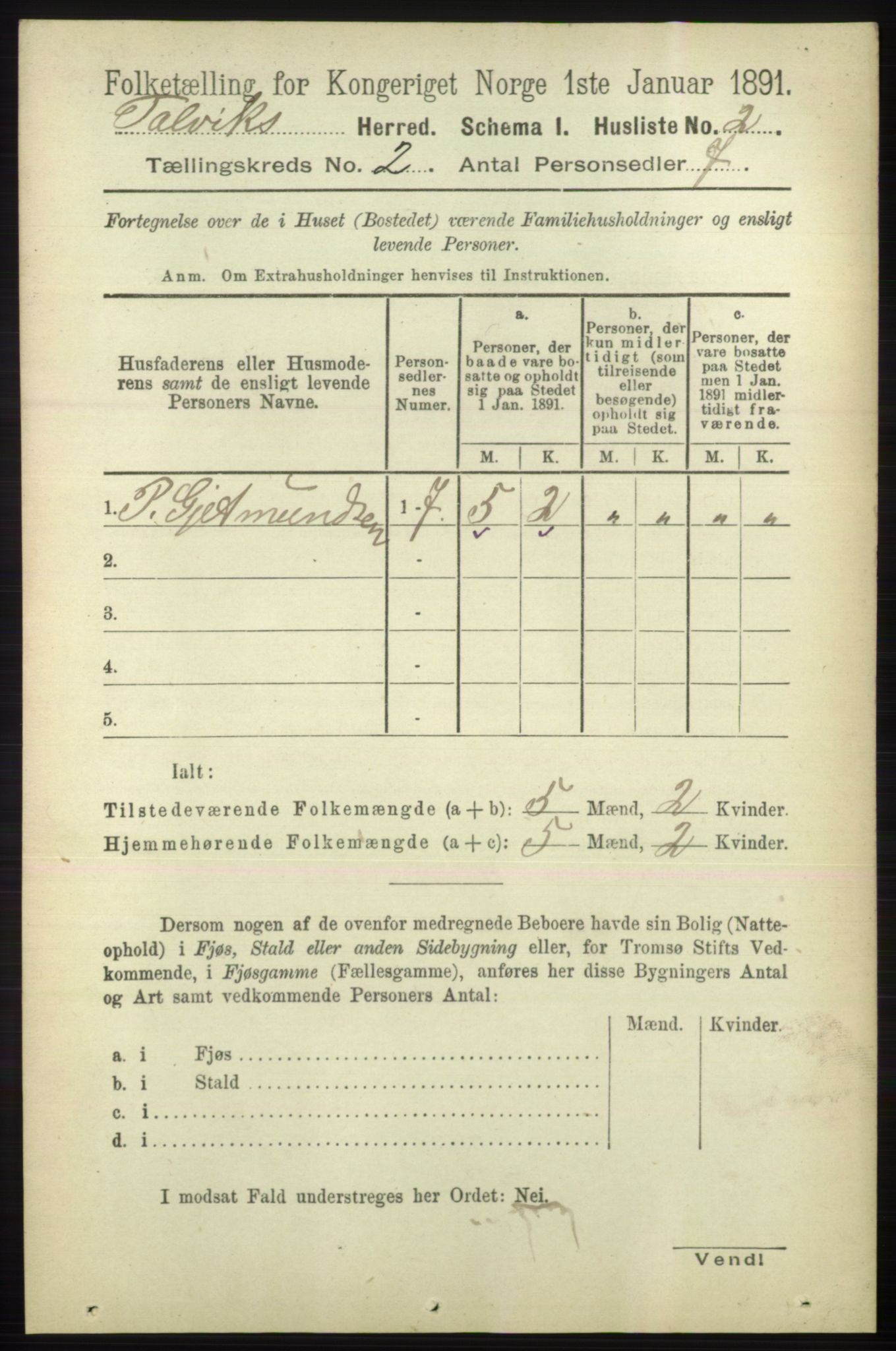 RA, 1891 census for 2013 Talvik, 1891, p. 509