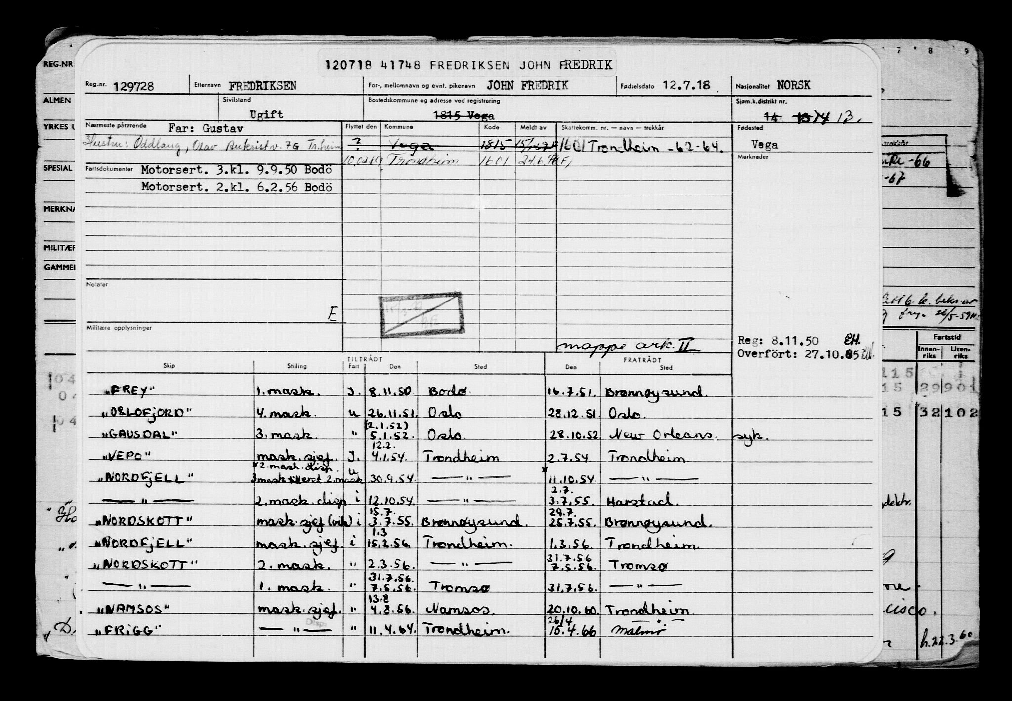 Direktoratet for sjømenn, AV/RA-S-3545/G/Gb/L0160: Hovedkort, 1918, p. 262