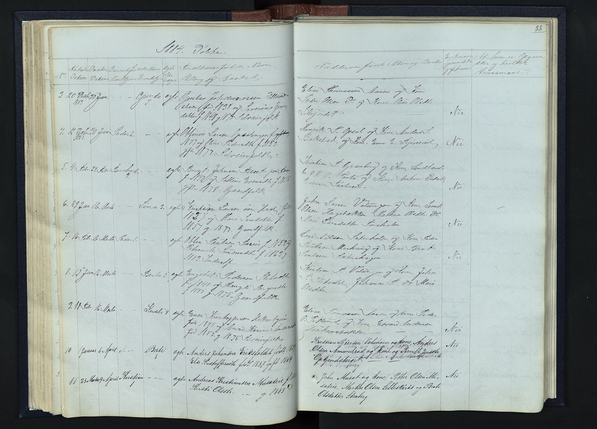 Romedal prestekontor, SAH/PREST-004/L/L0010: Parish register (copy) no. 10, 1860-1895, p. 88