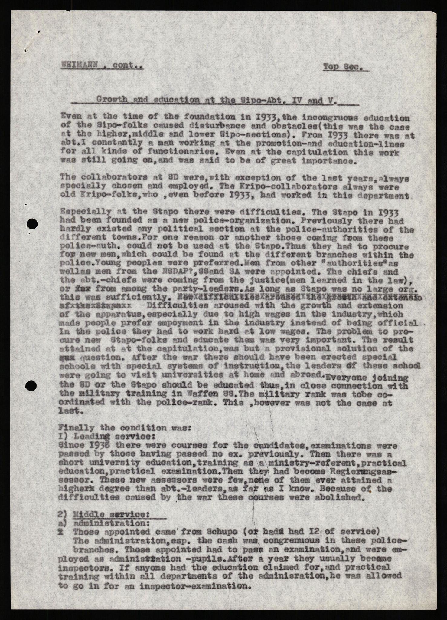 Forsvaret, Forsvarets overkommando II, RA/RAFA-3915/D/Db/L0035: CI Questionaires. Tyske okkupasjonsstyrker i Norge. Tyskere., 1945-1946, p. 188