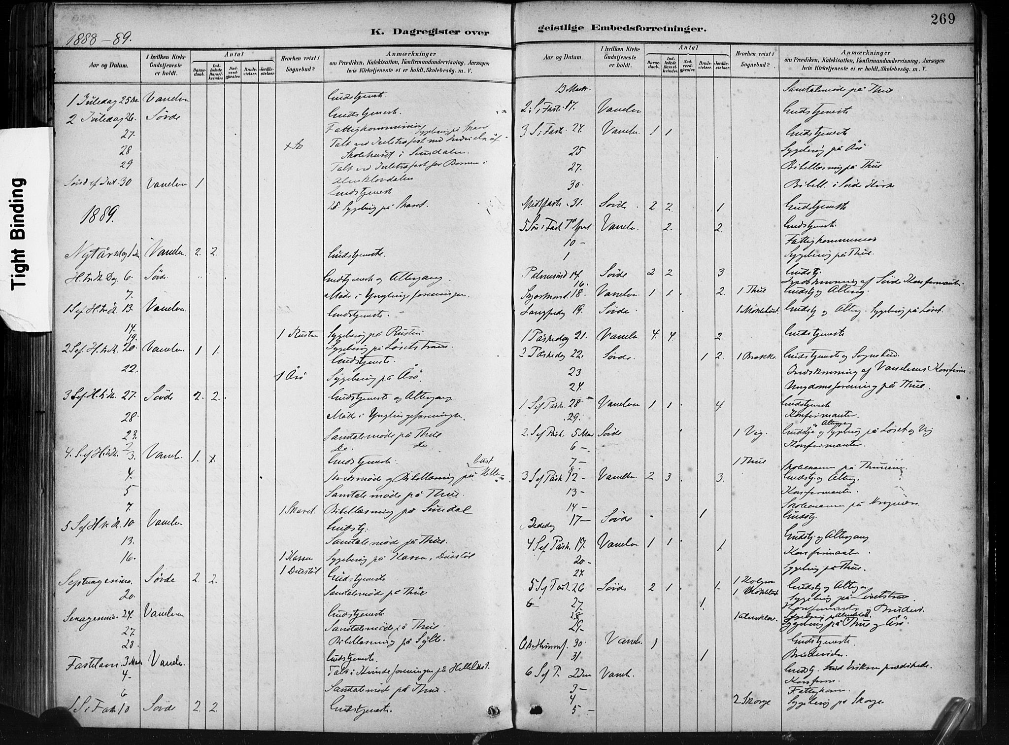 Ministerialprotokoller, klokkerbøker og fødselsregistre - Møre og Romsdal, AV/SAT-A-1454/501/L0008: Parish register (official) no. 501A08, 1885-1901, p. 269