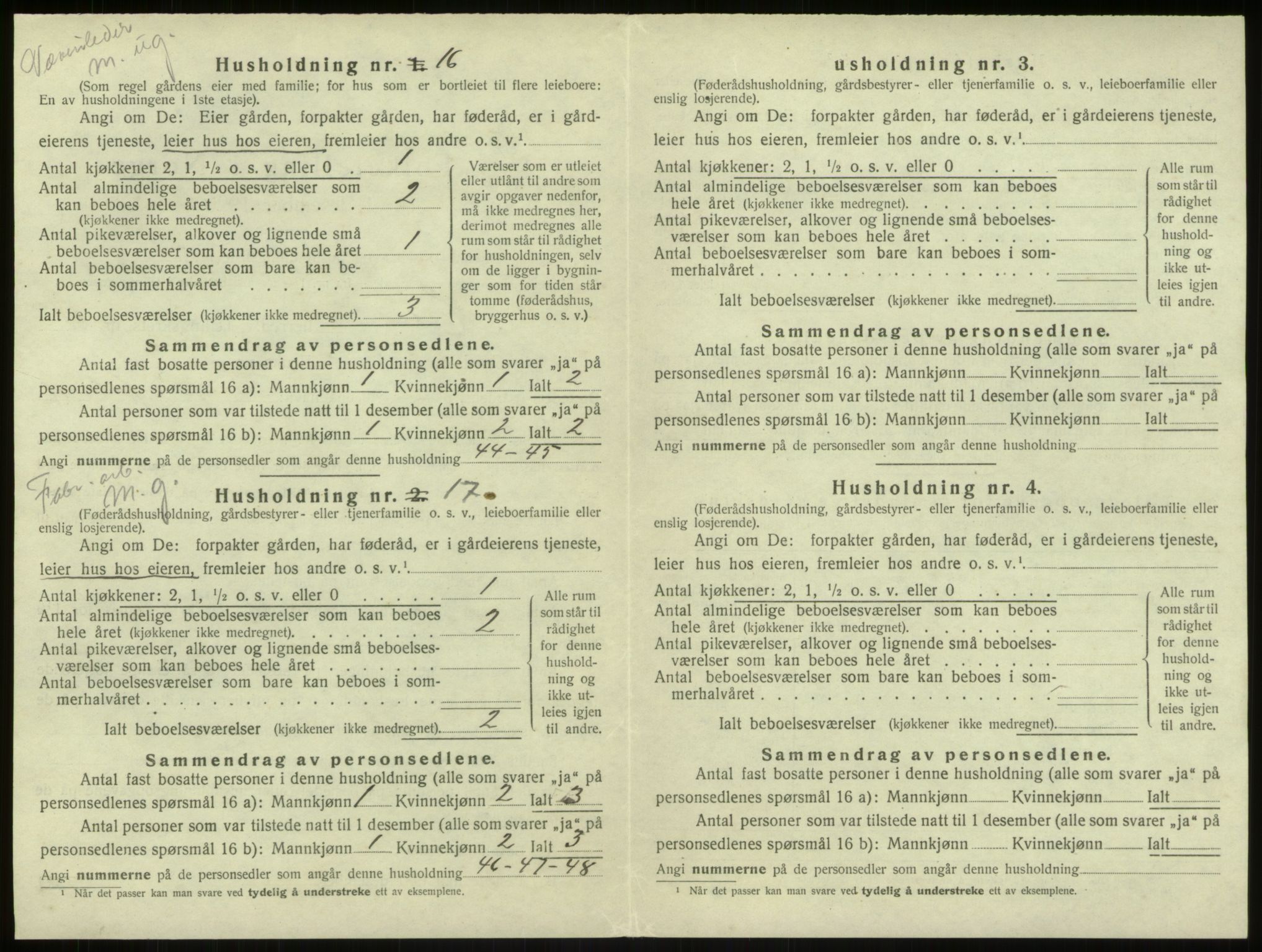 SAB, 1920 census for Haus, 1920, p. 372