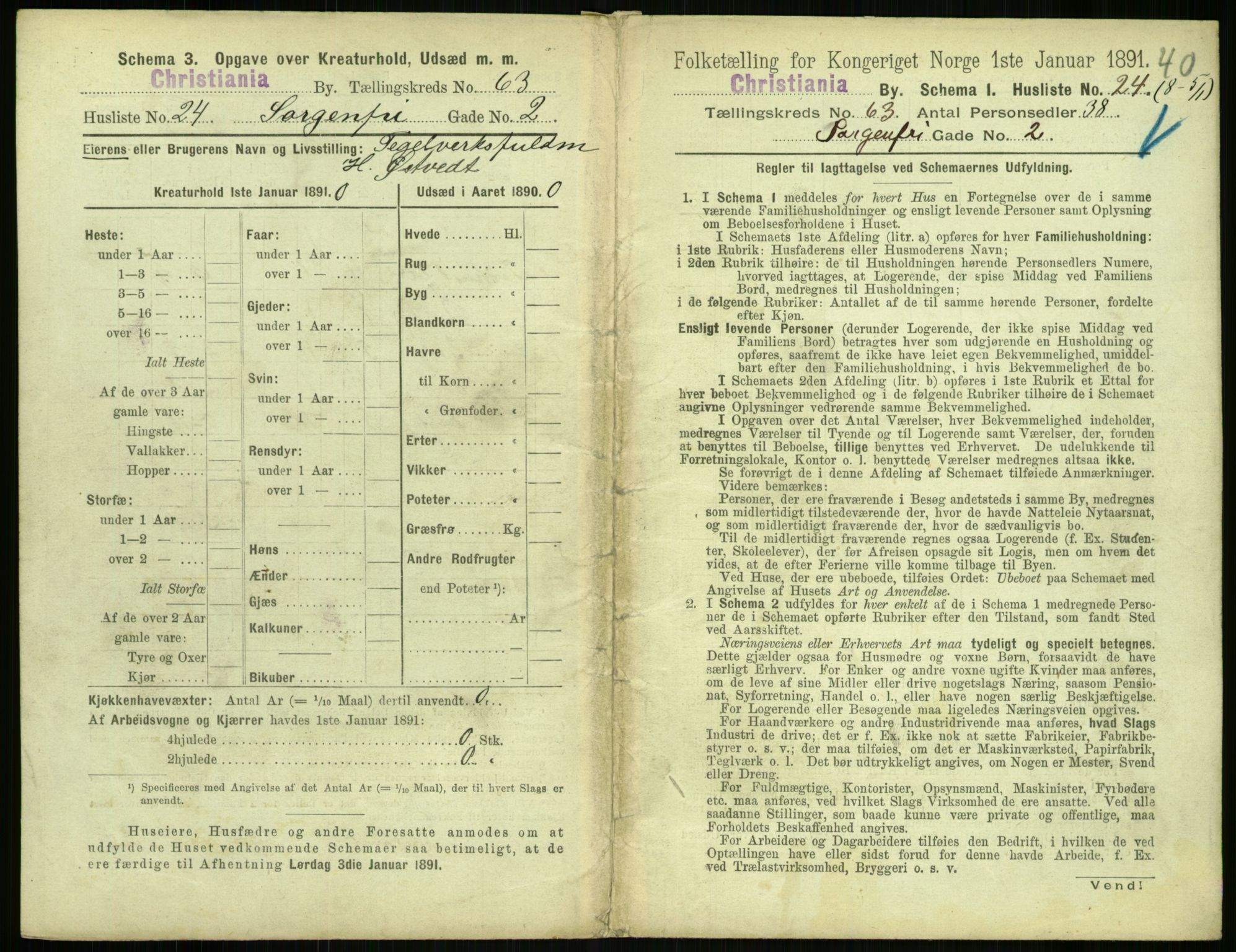 RA, 1891 census for 0301 Kristiania, 1891, p. 33825