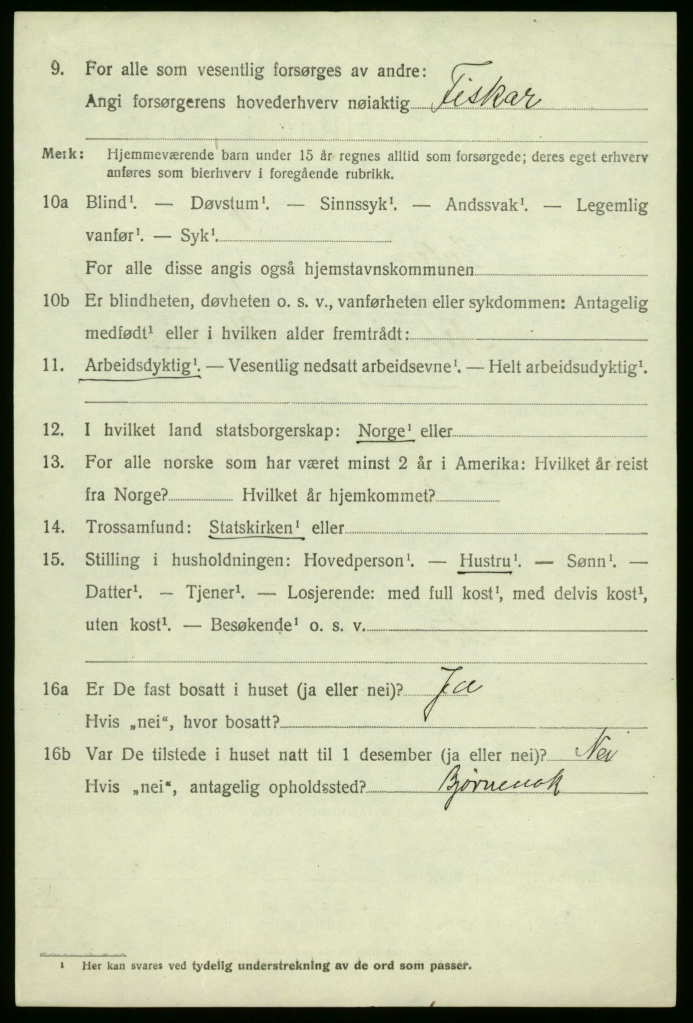 SAB, 1920 census for Solund, 1920, p. 693