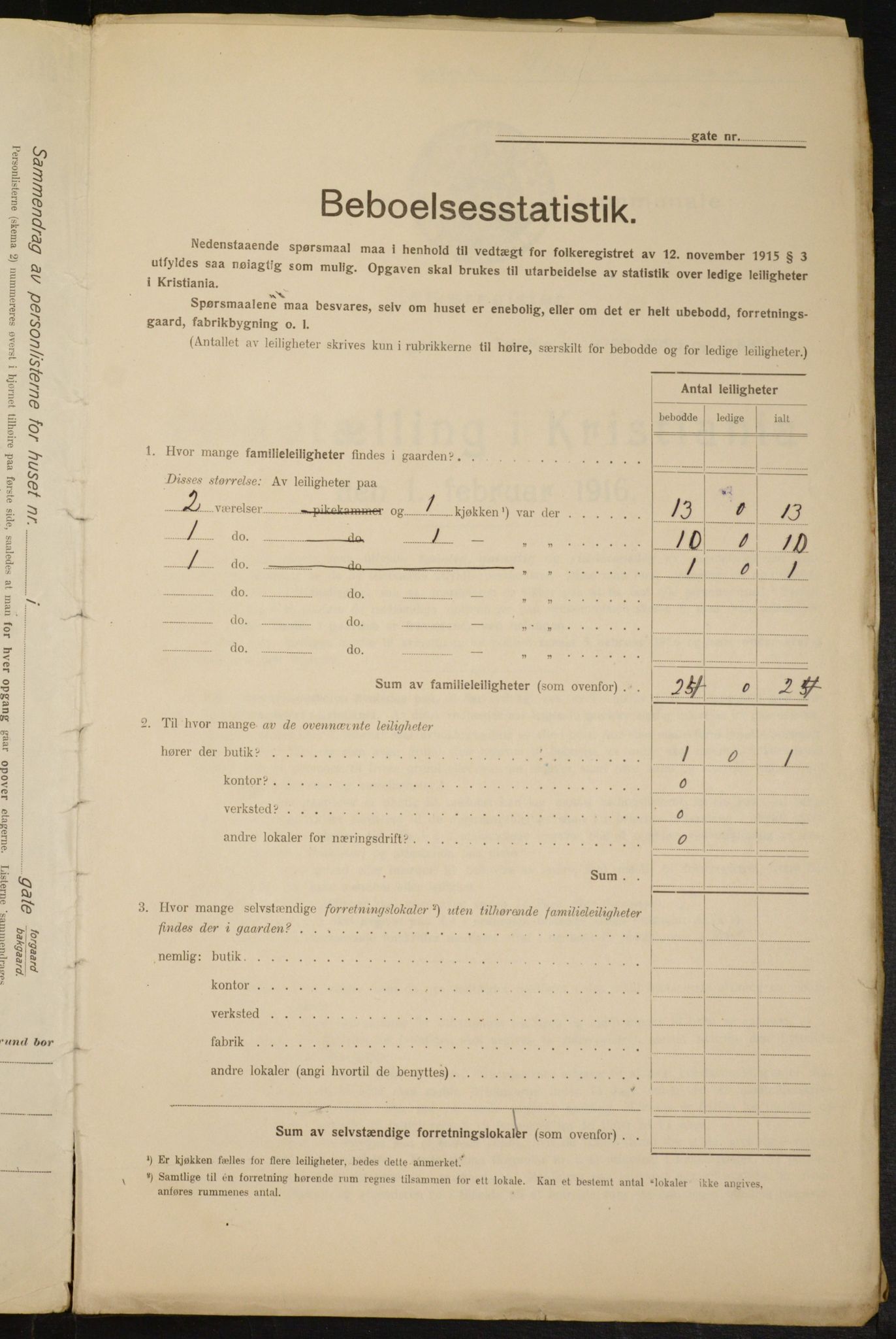 OBA, Municipal Census 1916 for Kristiania, 1916, p. 39679