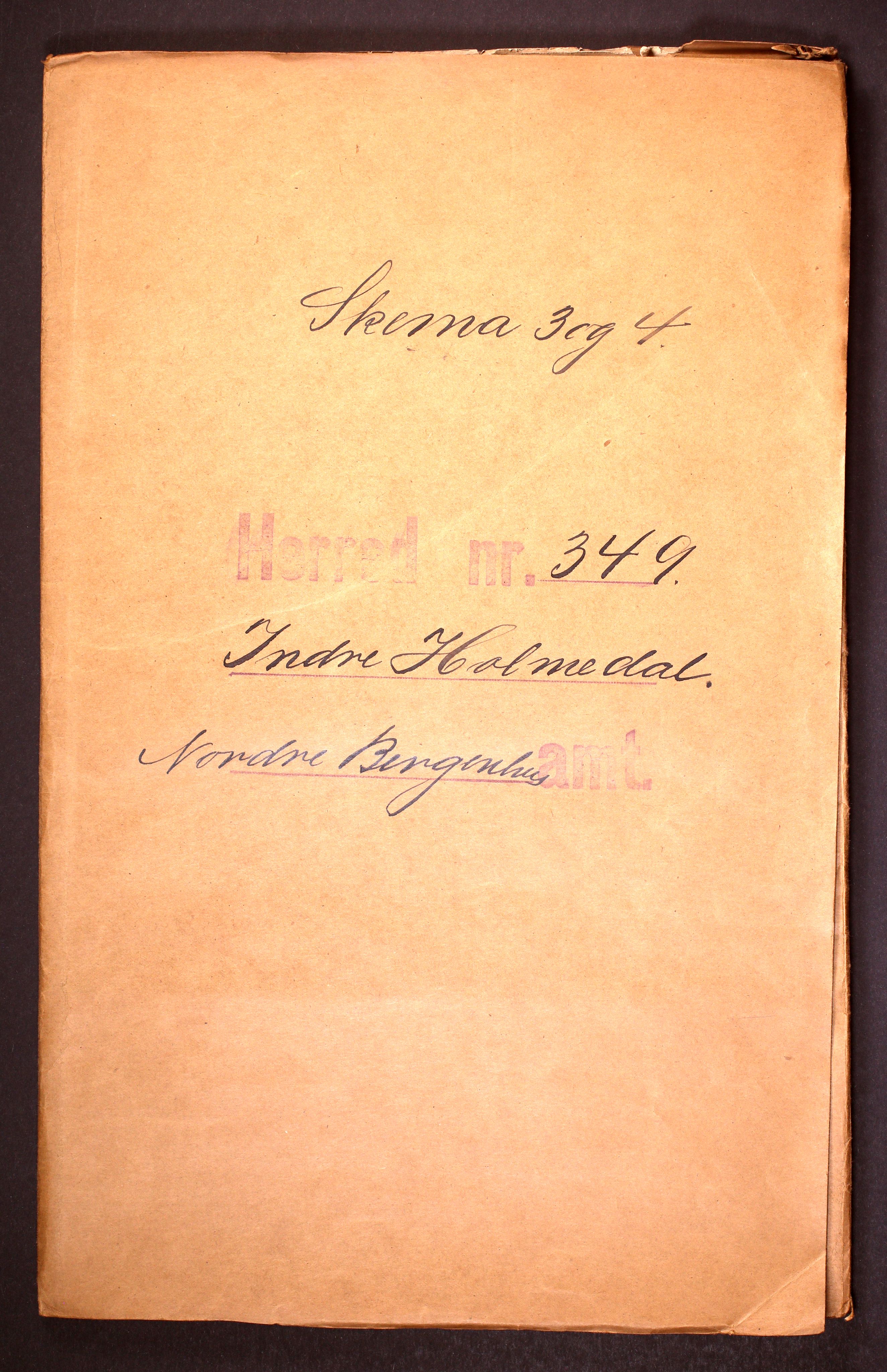 RA, 1910 census for Indre Holmedal, 1910, p. 1