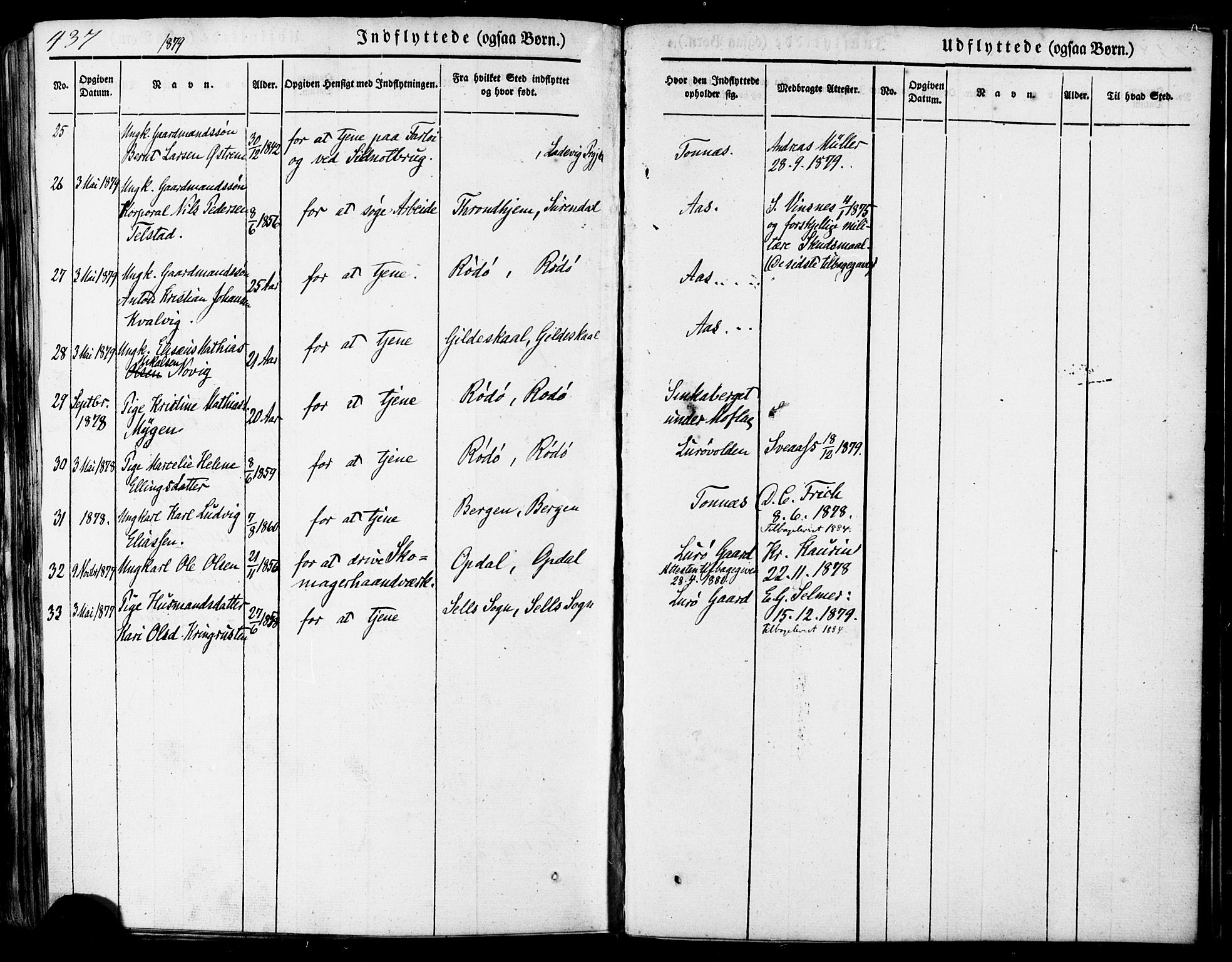 Ministerialprotokoller, klokkerbøker og fødselsregistre - Nordland, AV/SAT-A-1459/839/L0567: Parish register (official) no. 839A04, 1863-1879, p. 437