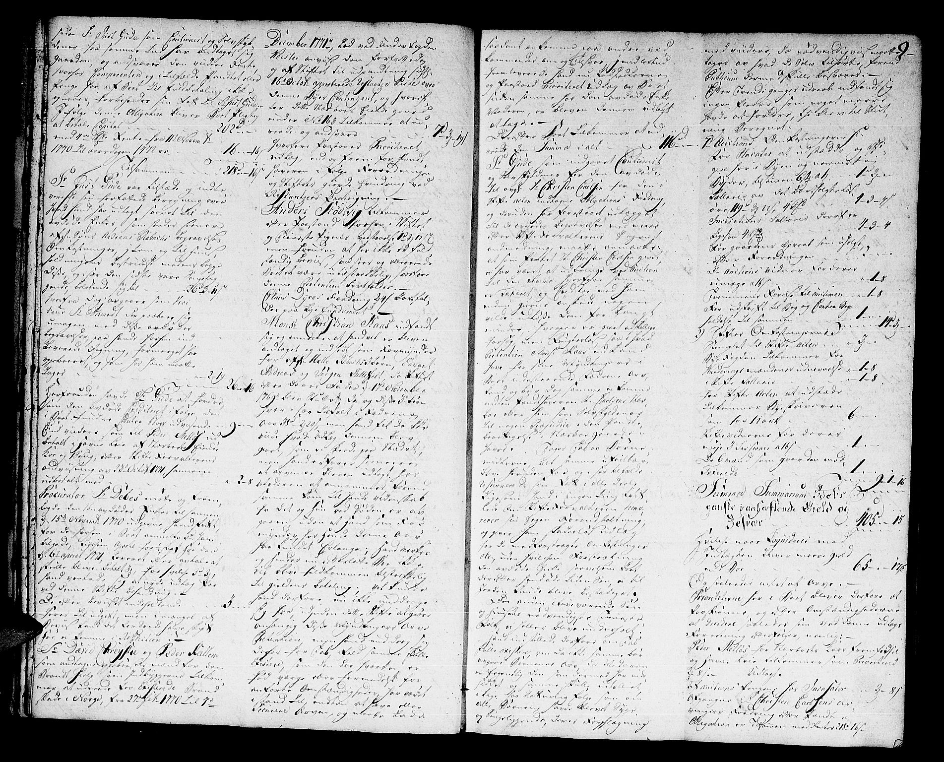 Moss byfogd, AV/SAO-A-10863/H/Hb/L0002: Skifteprotokoll - SPERRET. MIKROFILMET., 1771-1777, p. 8b-9a