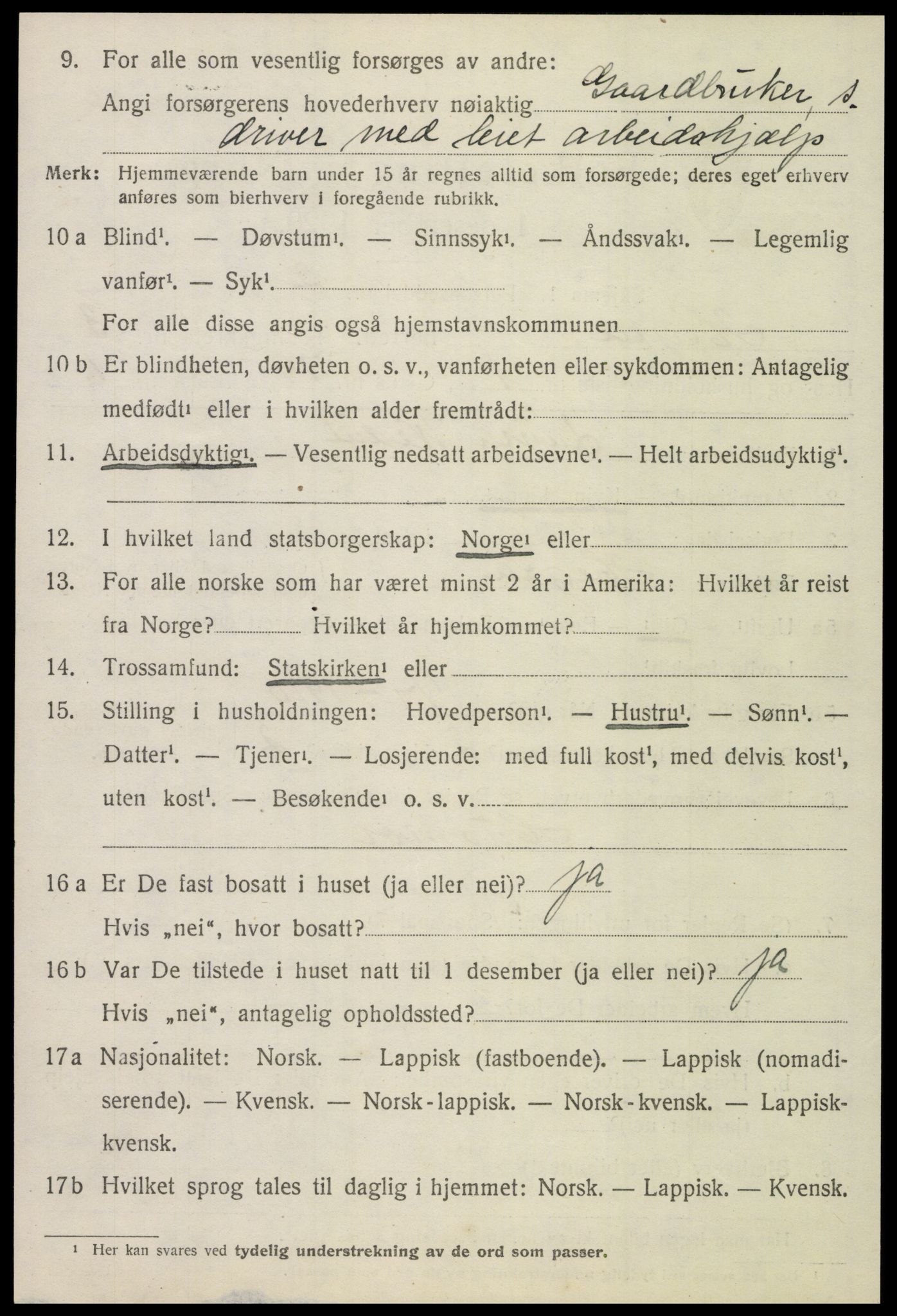 SAT, 1920 census for Hegra, 1920, p. 2363